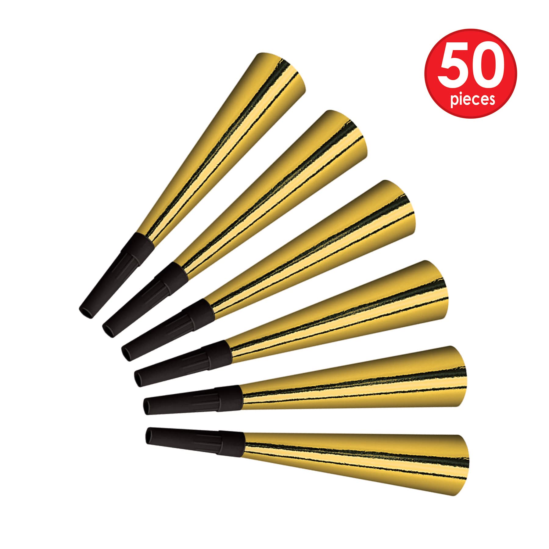 Beistle New Year's Eve Party Hats - Set of 12 Black Gold White Celebration Hats for Adults & Kids - Perfect for NYE Countdown, Birthday Parties & Festive Celebrations