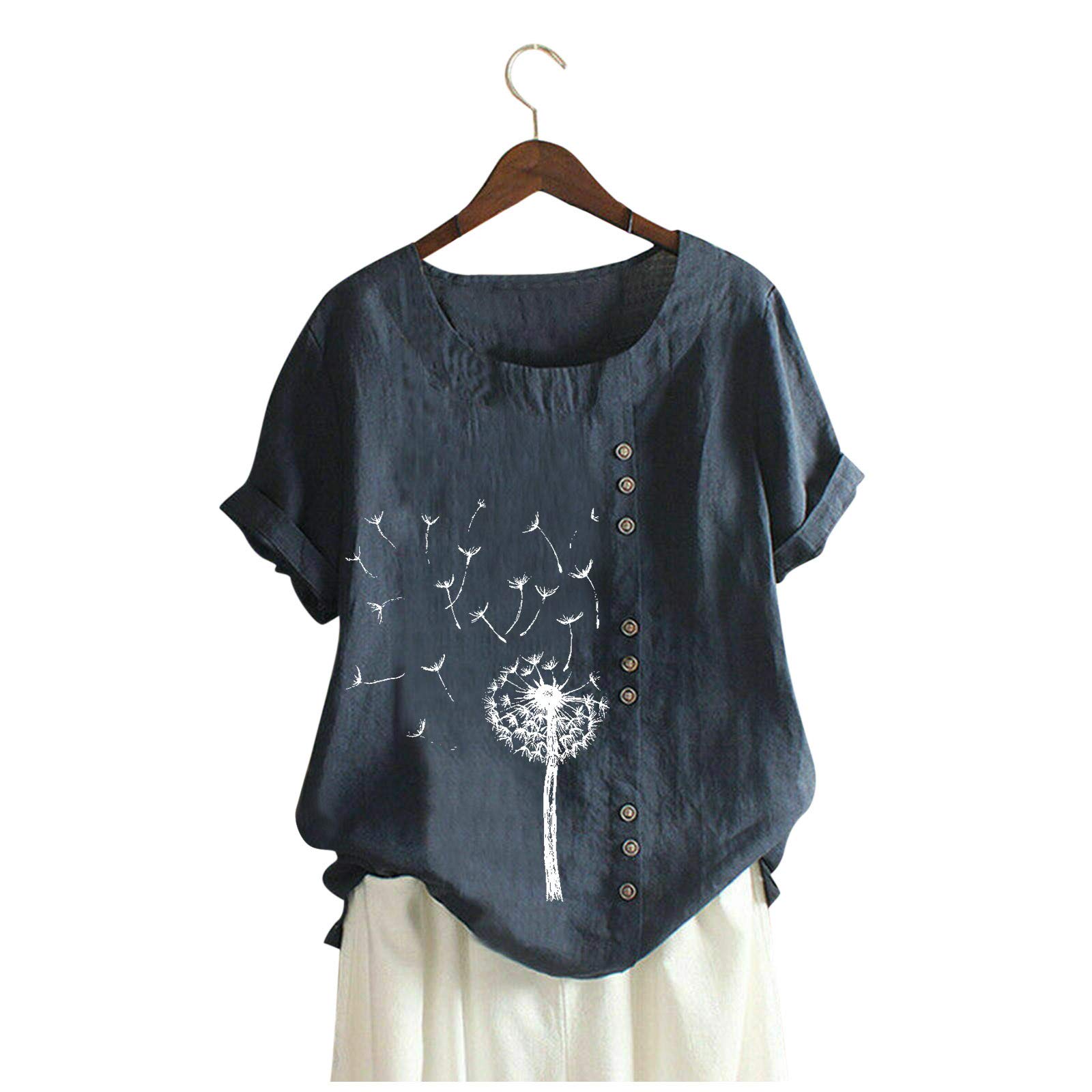 **Mortilo Women's Stretch Printed Button Down Shirts - Raglan Sleeve, Round Neck & Hem Slit Design - Casual & Biking Shirts for Women**    *(Perfect for Cycling, Outdoor Activities & Everyday Wear)*