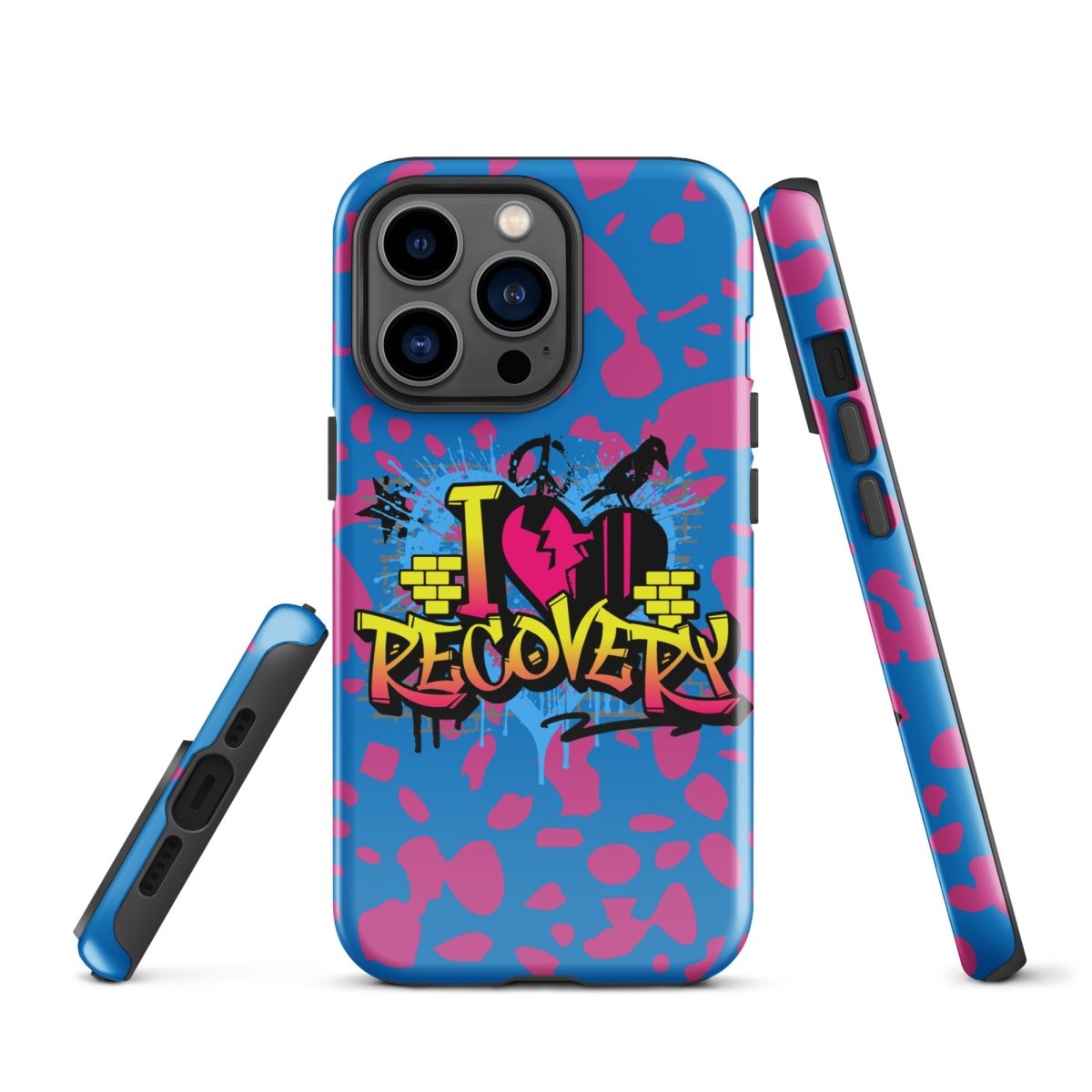 I Love Recovery iPhone Tough Case - Durable Protective Cover for iPhone | Perfect for Sober Living & Addiction Recovery Support