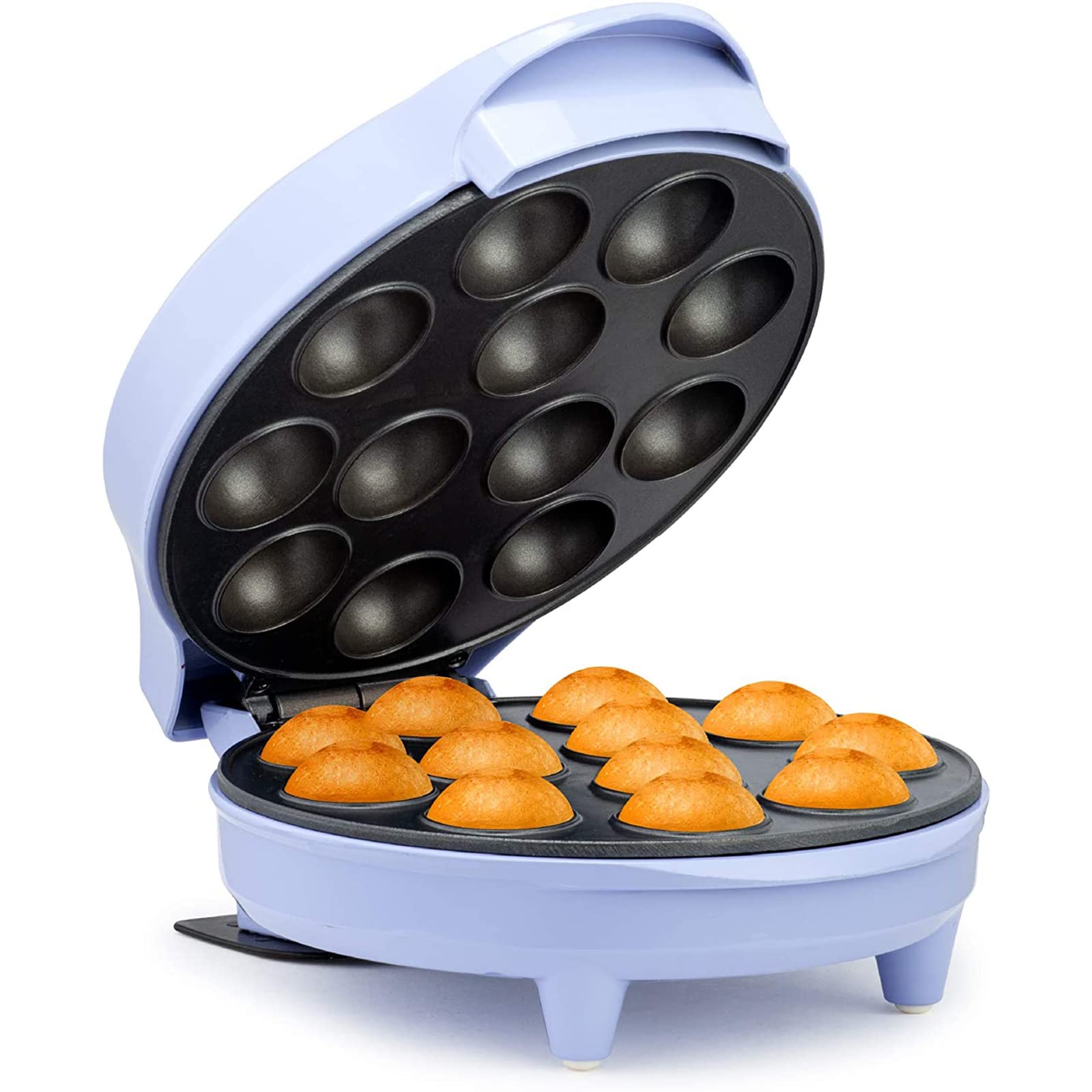 Holstein Housewares Cake Pop Maker - Non-Stick Electric Baker for 12 Cake Pops, Perfect for Birthday Parties, Baby Showers & Holiday Treats | Lavender Purple Design | Great Gift for Bakers & Home Cooks