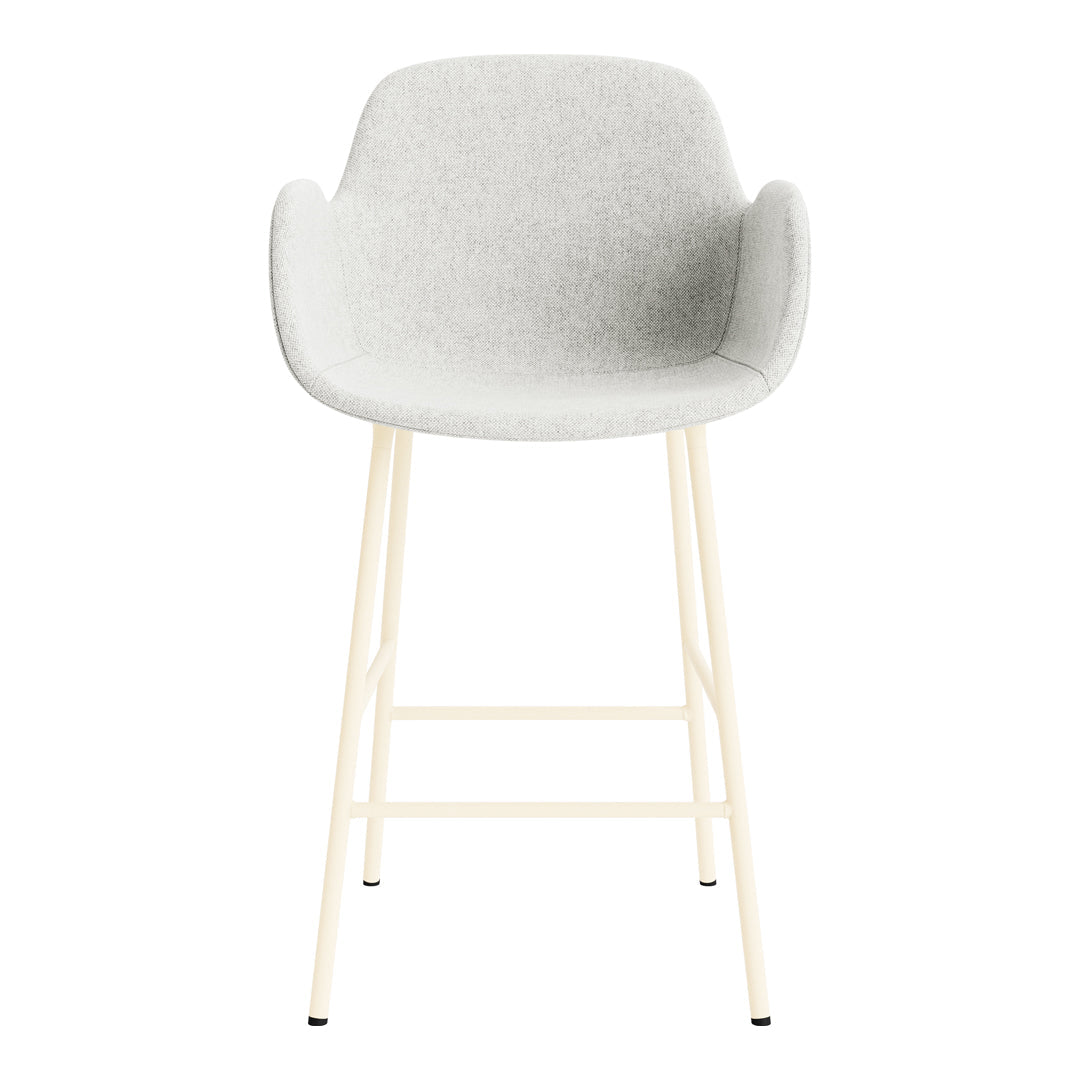Form Counter Armchair - Fully Upholstered Modern Bar Stool for Kitchen Island, Breakfast Nook & Home Bar Seating