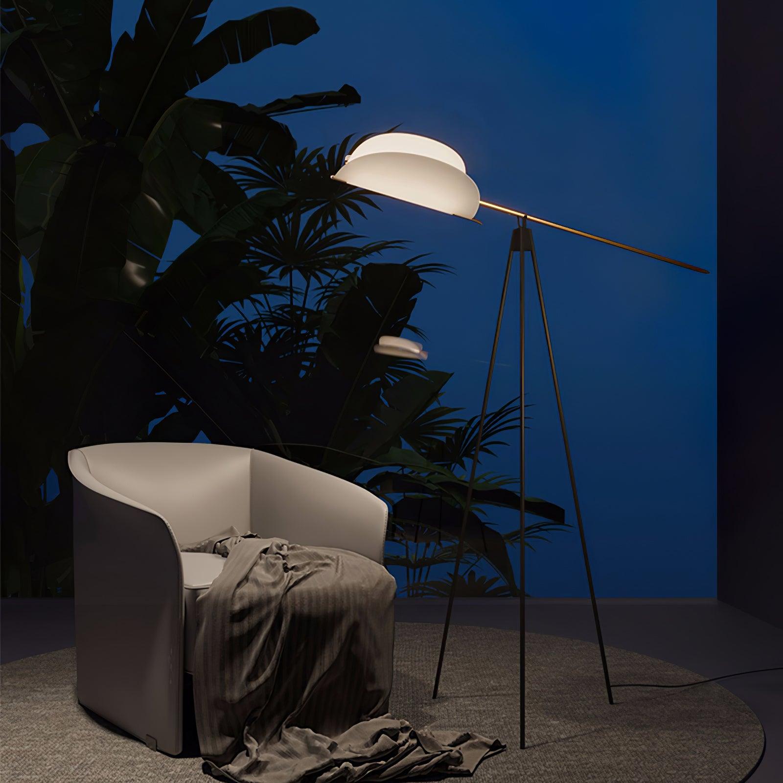 Heart Wing Tripod Floor Lamp - Adjustable Modern Standing Light for Living Room, Bedroom & Office - Perfect for Reading, Relaxing & Decorating
