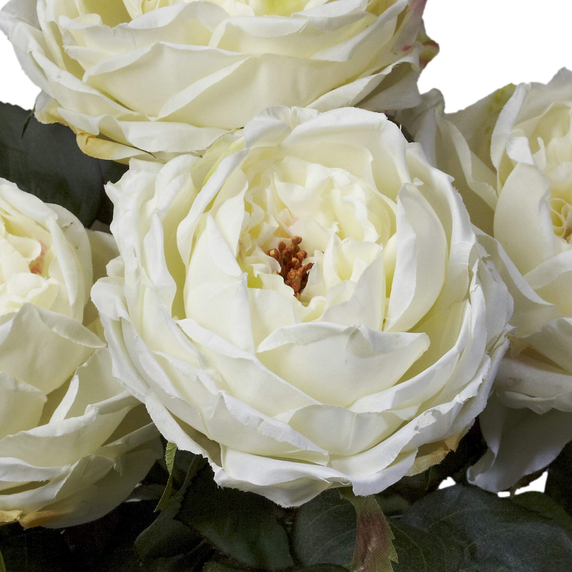 Nearly Natural Realistic Silk Rose Flower Arrangement in Cylinder Vase - Elegant Home Decor for Living Room, Wedding Centerpiece & Office Desk