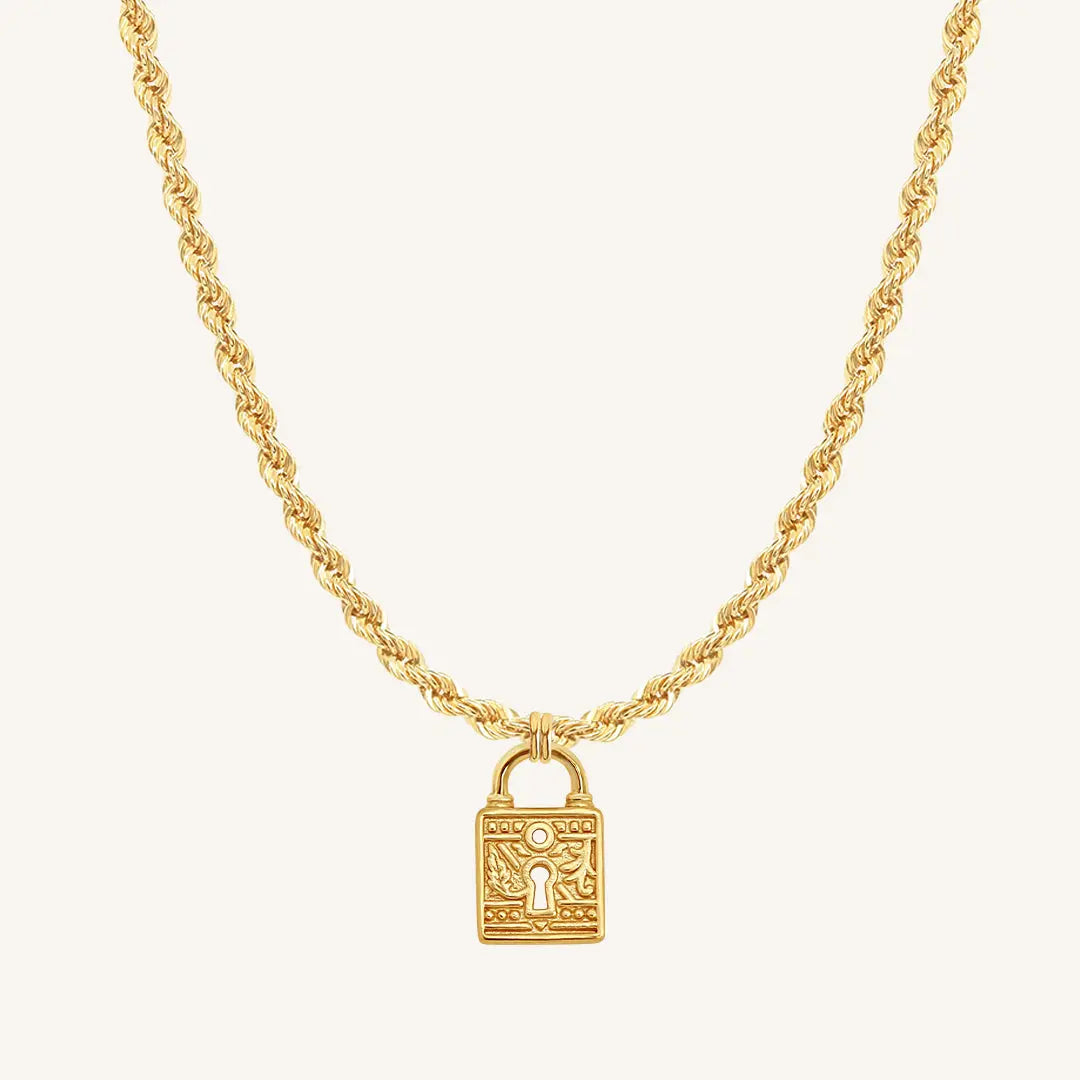 Sanctuary Keylock Necklace - Elegant Stainless Steel Pendant for Women, Perfect for Everyday Wear, Gifts & Special Occasions