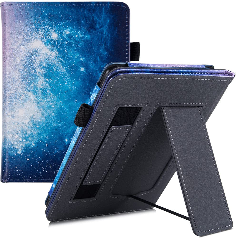 Premium EQCETPF Kindle Paperwhite 11th Generation Case (6.8 Inch 2021) - PU Leather Magnetic Cover with Stand, Hand Strap & Auto Sleep/Wake | Protective Ebook Reader Cover for Kids & Adults | Perfect for Reading, Traveling and Daily Commute