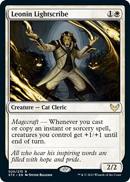 Magic: the Gathering - Leonin Lightscribe (020) Foil Card - Strixhaven: School of Mages - Collectible Trading Card Game for Deck Building & MTG Battles