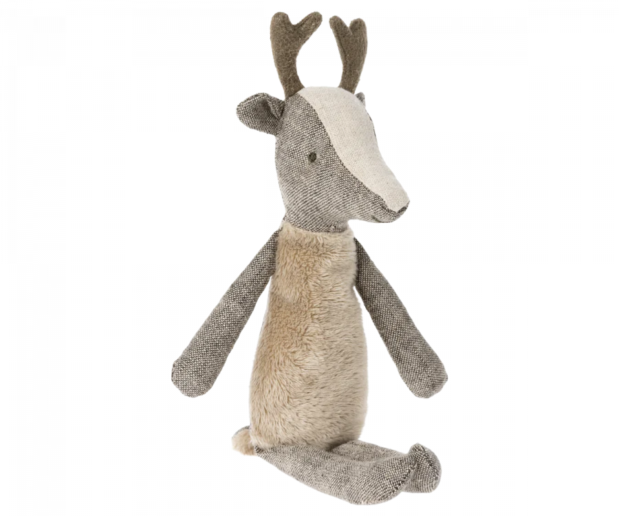 Maileg Father Deer Plush Toy - Soft Stuffed Animal for Kids, Nursery Decor & Christmas Gift - Perfect for Playtime, Bedtime & Holiday Decorations