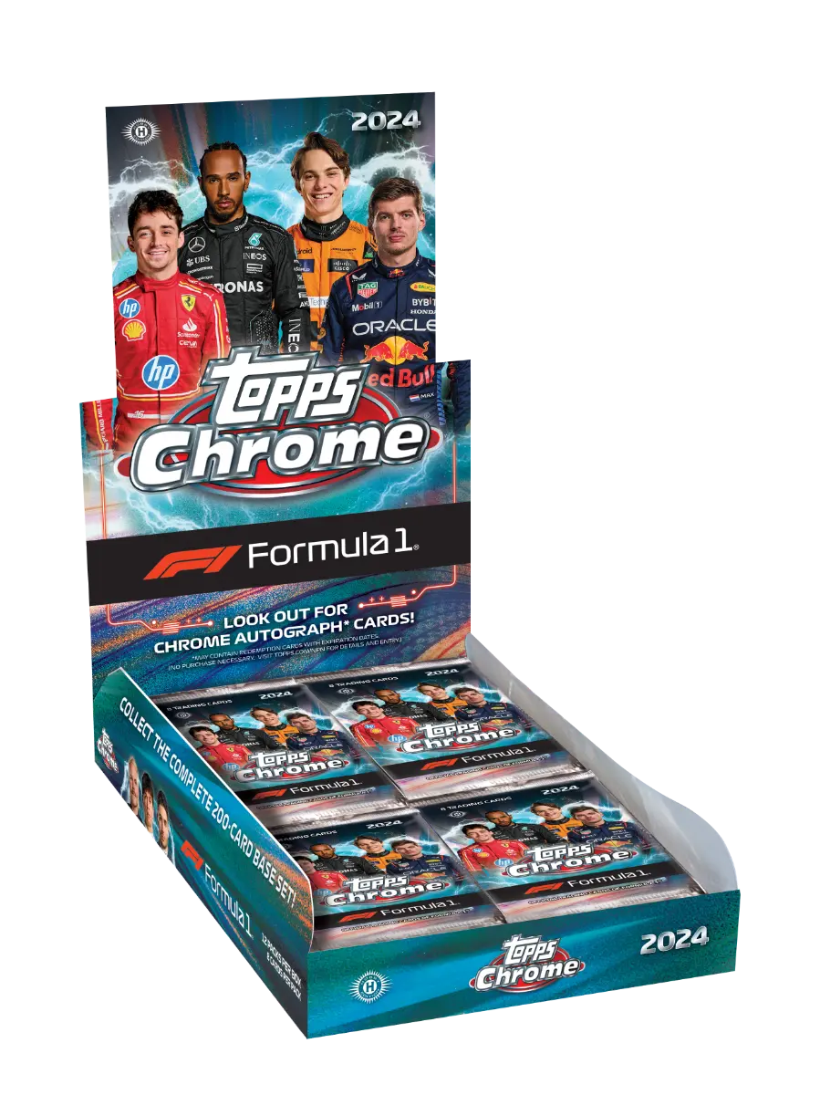 2024 Topps Chrome Formula 1 Hobby Box - Premium F1 Trading Cards Collection - Perfect for Collectors, Investors & Racing Fans (Great for Display, Gifts & Trading)