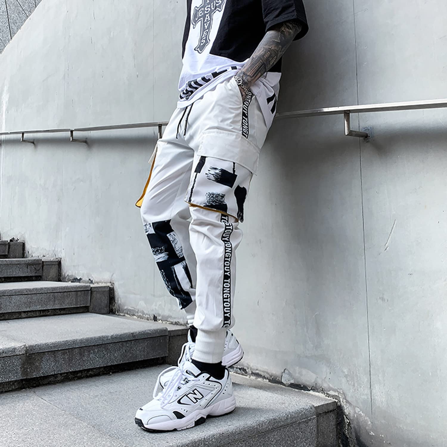 **Men's & Women's Hip Hop Streetwear Cargo Joggers - Casual Active Sweatpants for Sports, Gym & Everyday Wear**