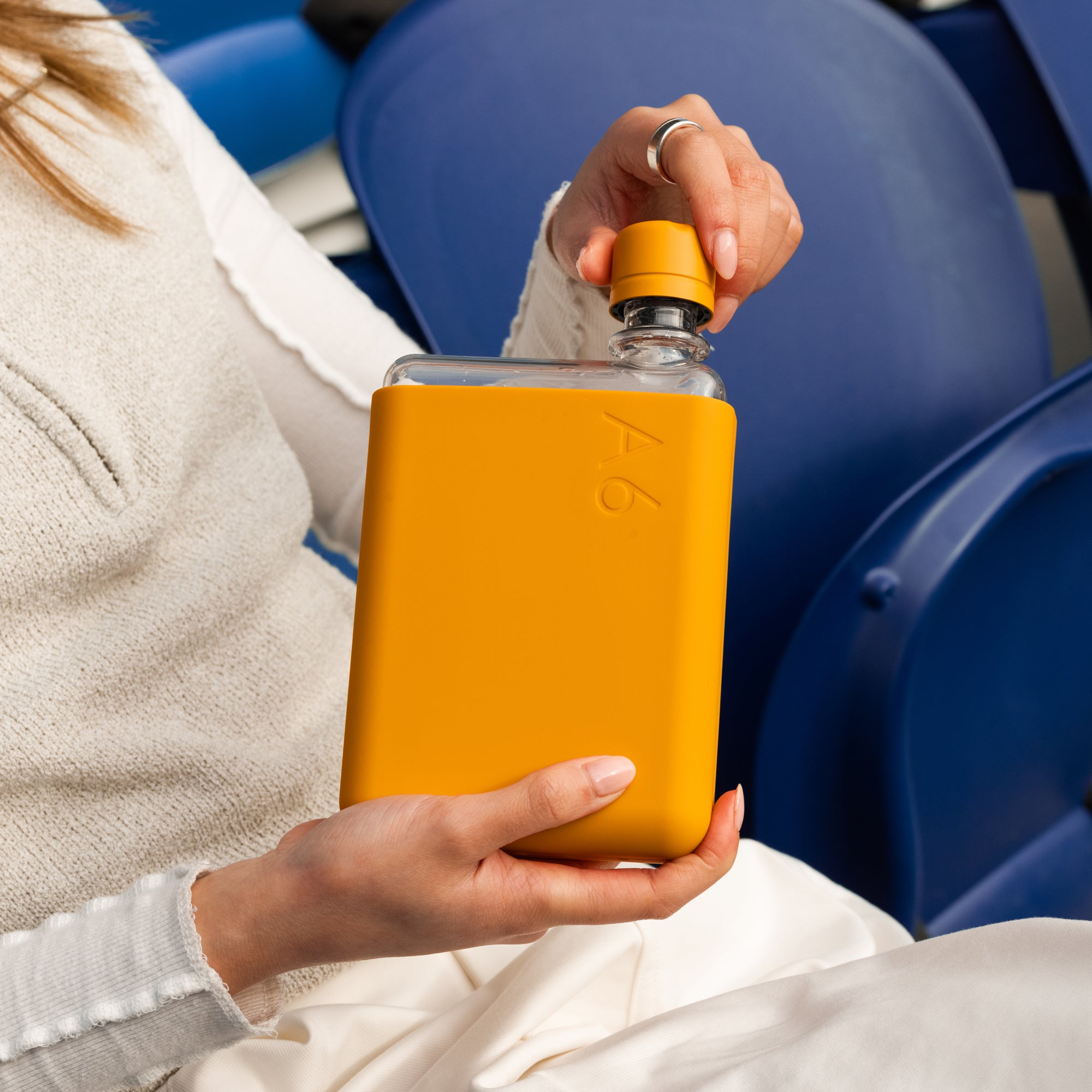 A6 Memobottle Slim Reusable Water Bottle - Eco-Friendly & Leak-Proof - Perfect for Office, Gym, Travel & Outdoor Activities