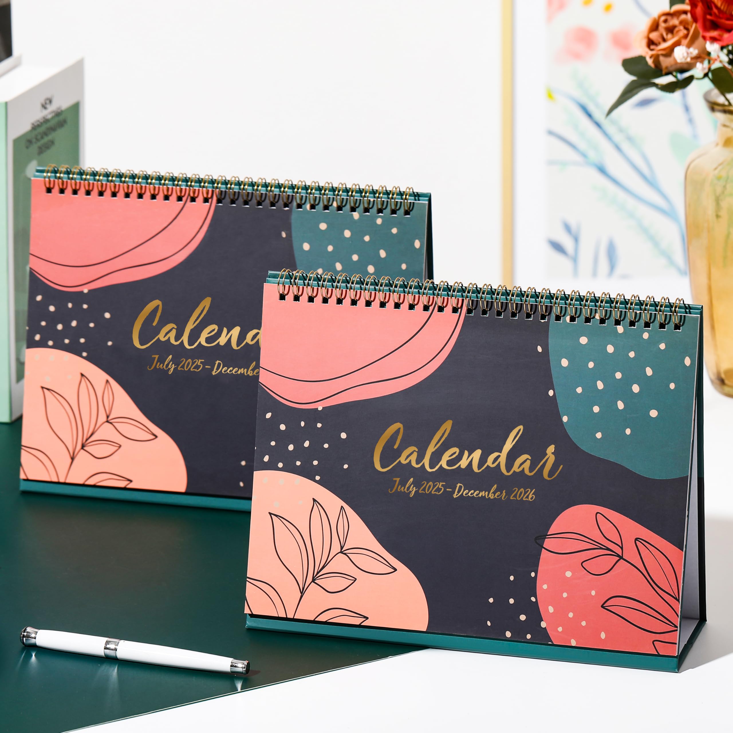 2025-2026 Weekly Desk Calendar Planner | July 2025 - December 2026 with Memo Pages | 25.3 x 20.5 x 7.8 cm | Home, Office & Study Organizer | Perfect for Scheduling, Goal Tracking & Productivity