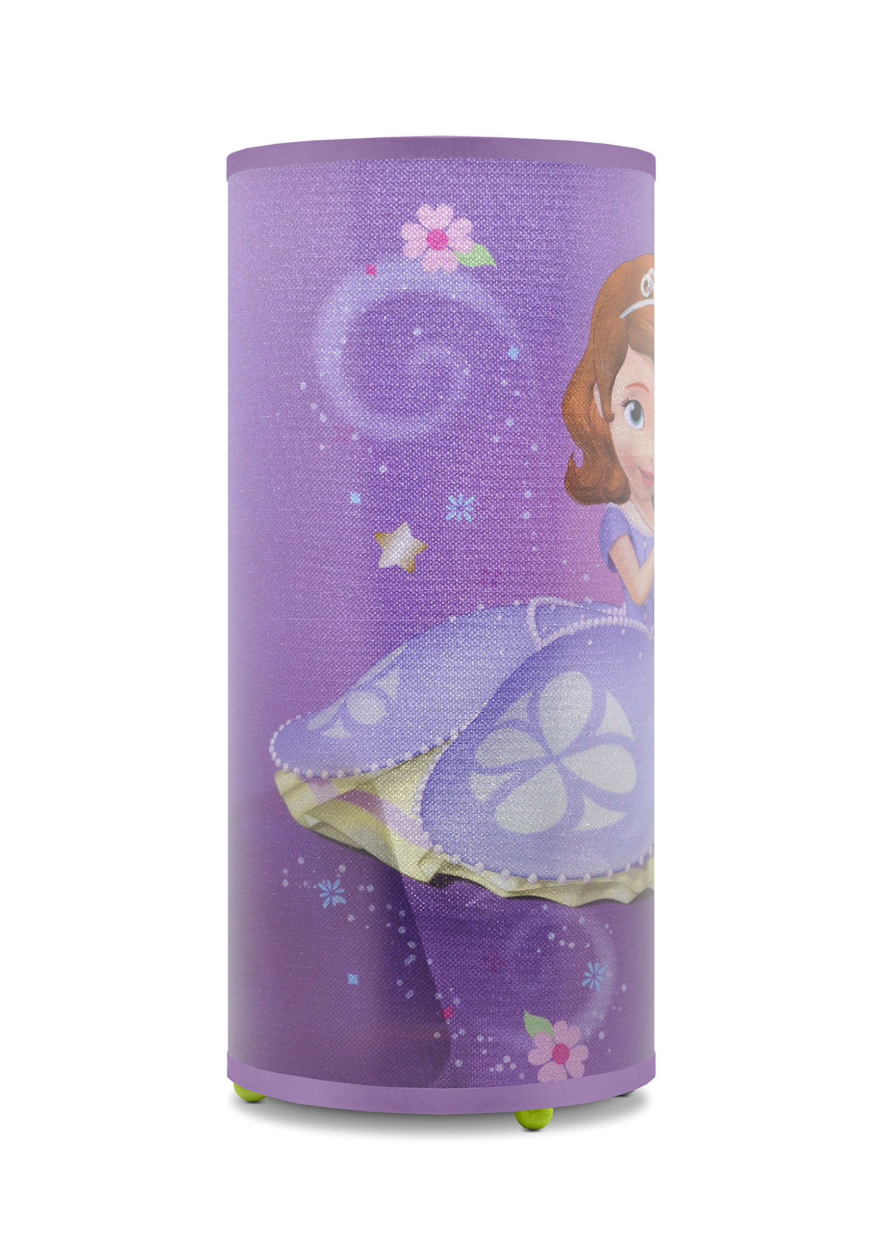 Disney Sofia The First Glitter Cylinder Lamp - Princess Night Light for Kids Bedroom, Birthday Gift & Nursery Decor (Pink Sparkle) - Perfect for Bedtime Stories, Room Decor & Themed Parties