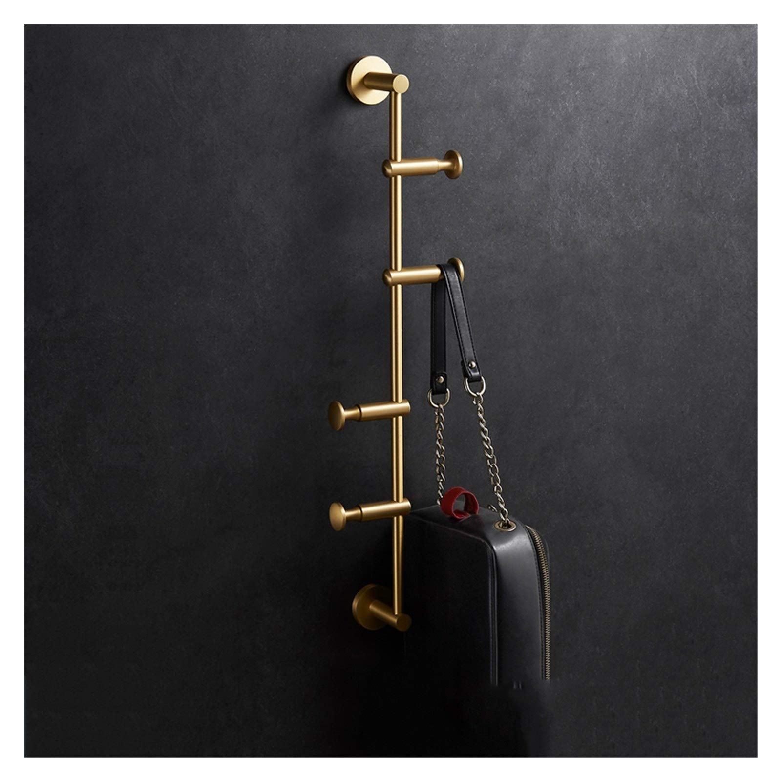 Premium Rotatable Brass Coat Rack - Wall Mounted Light Luxury Clothes Hook for Bedroom & Living Room | Space-Saving Entryway Organizer for Hats, Coats & Jackets (Perfect for Small Apartments & Modern Home Decor)