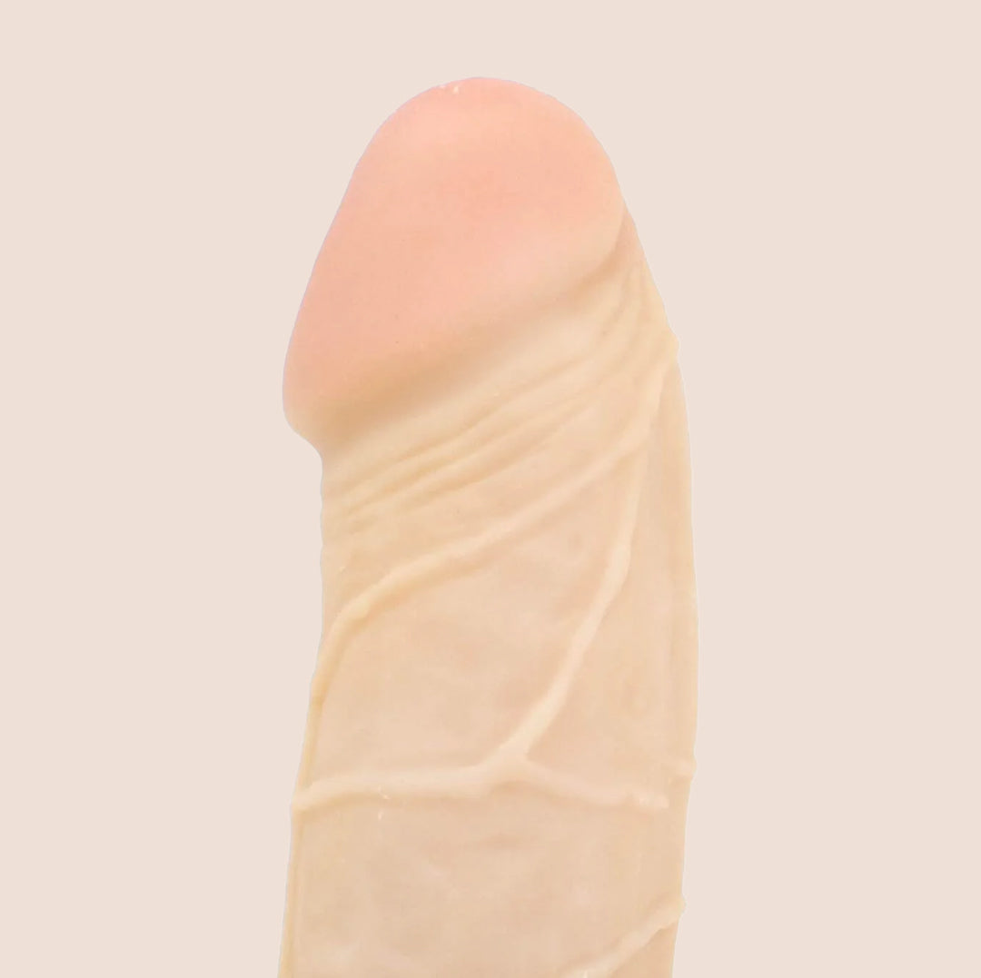 Real Feel Deluxe No. 1 - 6.5 Inch Realistic Vibrating Dildo with Strong Suction Cup Base for Hands-Free Play | Waterproof & Body-Safe Silicone Adult Toy for Couples & Solo Pleasure | Bedroom, Shower & Travel Sex Toy