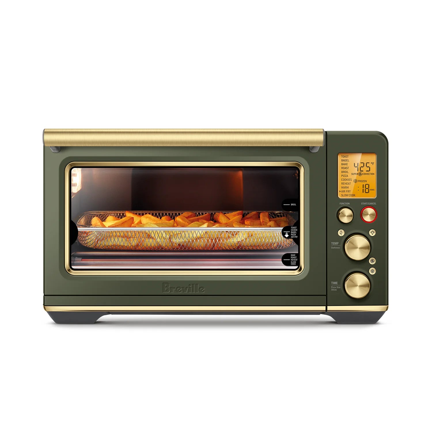 Breville Smart Oven Air Fryer Pro with Convection - Olive Tapenade Brass (BOV860OLB) - Countertop Oven for Baking, Roasting, Air Frying & More - Perfect for Kitchens, Small Spaces & Entertaining