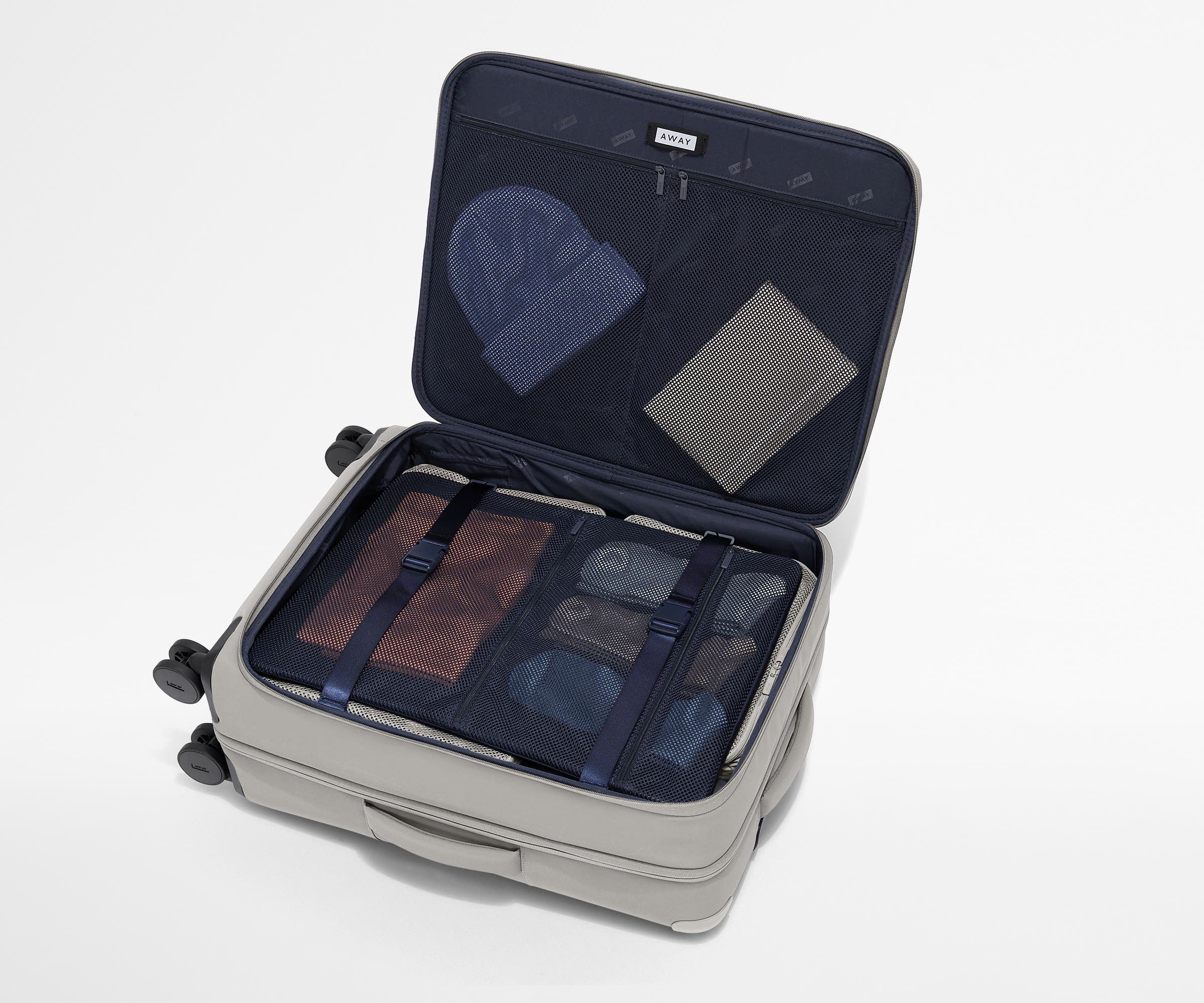 Premium Softside Medium Luggage in Cloud Gray - Lightweight & Durable Carry-On for Business Travel & Weekend Getaways