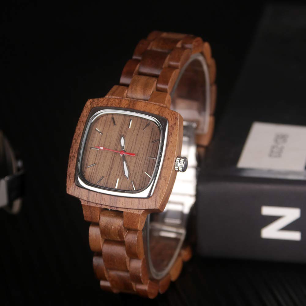 Premium Handmade Bamboo Wooden Watch for Men - Analog Date Quartz Movement - Stylish Eco-Friendly Wooden Watch - Perfect for Casual Wear, Outdoor Adventures & Sustainable Fashion
