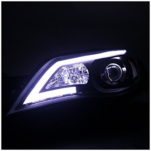 Spec D Tuning Replacement Headlights for 2008-2014 Subaru WRX - High Performance LED Projector Headlamps with Halo DRL - Perfect for Night Driving & Car Upgrades