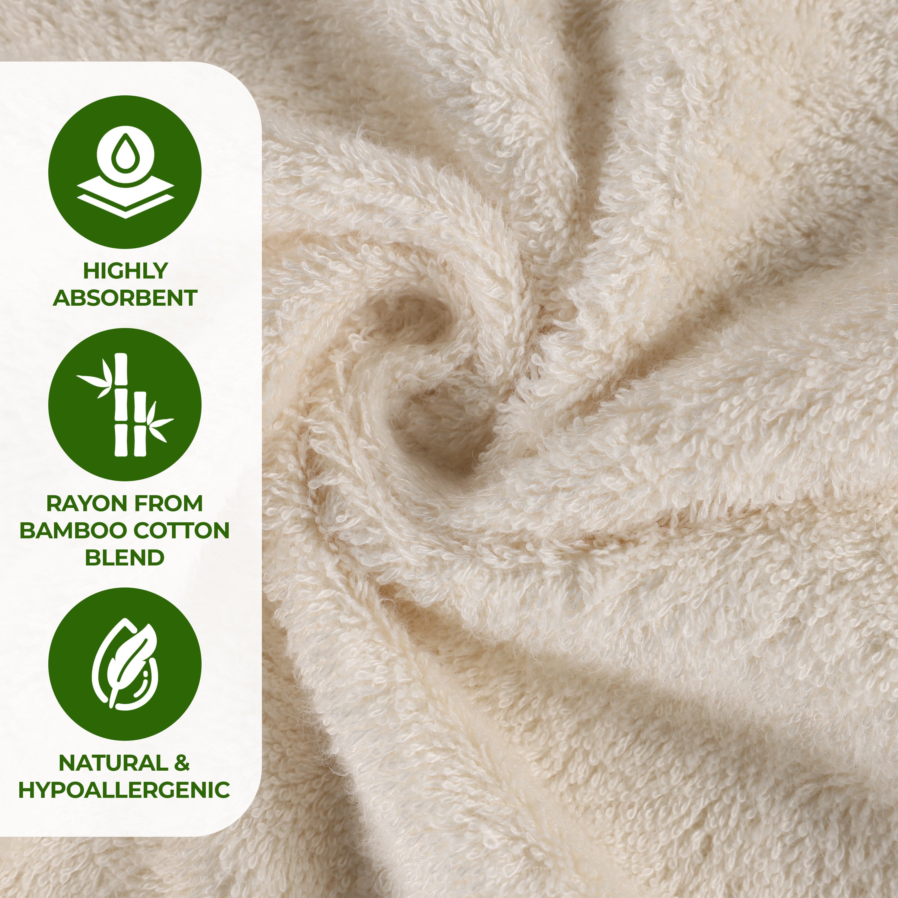 Eco-Friendly Bamboo Rayon Bath Towel Set of 2 - Ultra Soft & Absorbent Bath Sheets for Spa, Gym & Luxury Bathroom Experience