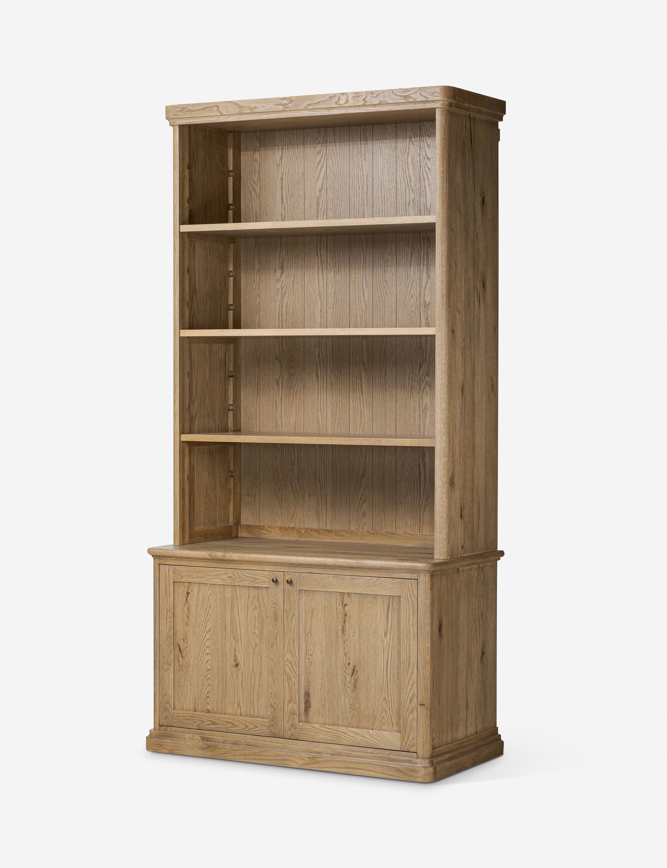 Dumont Bookcase by Amber Lewis x Four Hands - Modern Wooden Bookshelf for Home & Office - Perfect for Living Room, Bedroom, and Study Decor