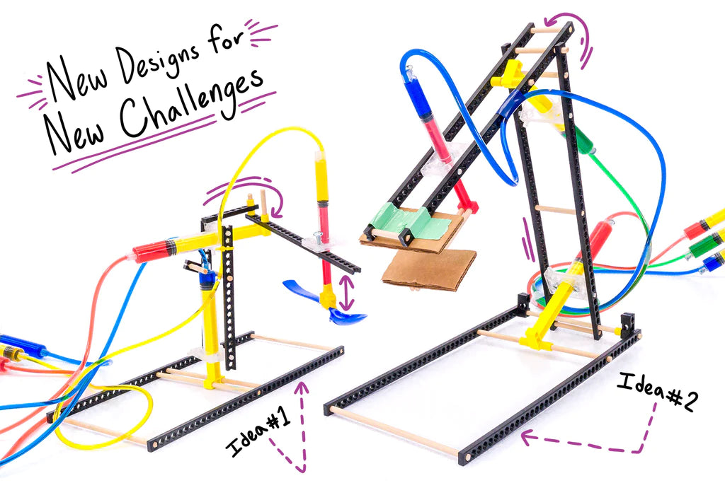 10 Pack Advanced Hydraulic Arm Activity Kit - STEM Learning Toy for Kids, Science Experiment Project for Classroom & Home Education