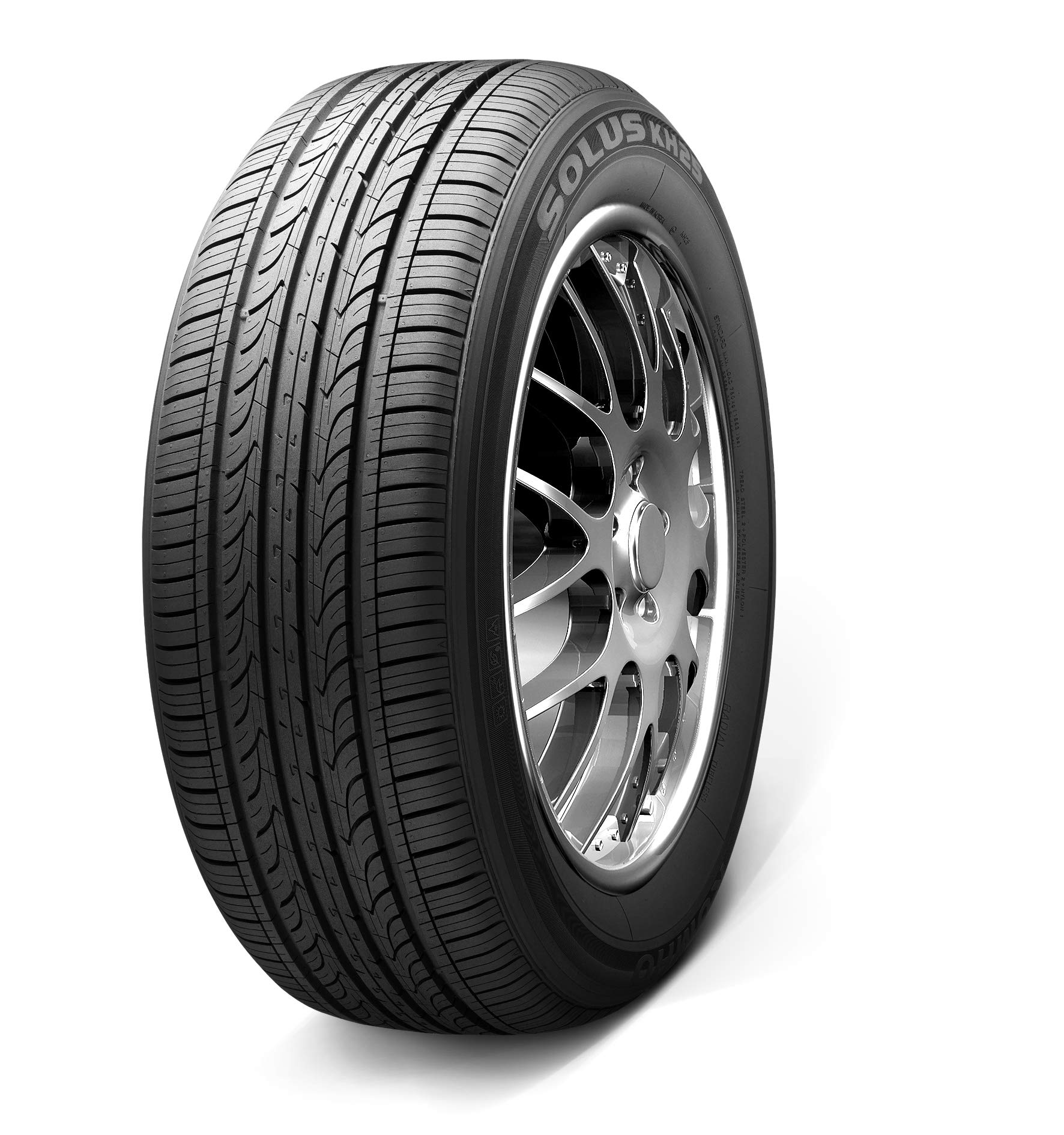 Kumho Solus KH25 All-Season Tire - 205/65R16 94H SL - High Performance Tires for Sedans & SUVs - Perfect for Daily Commuting & Highway Driving