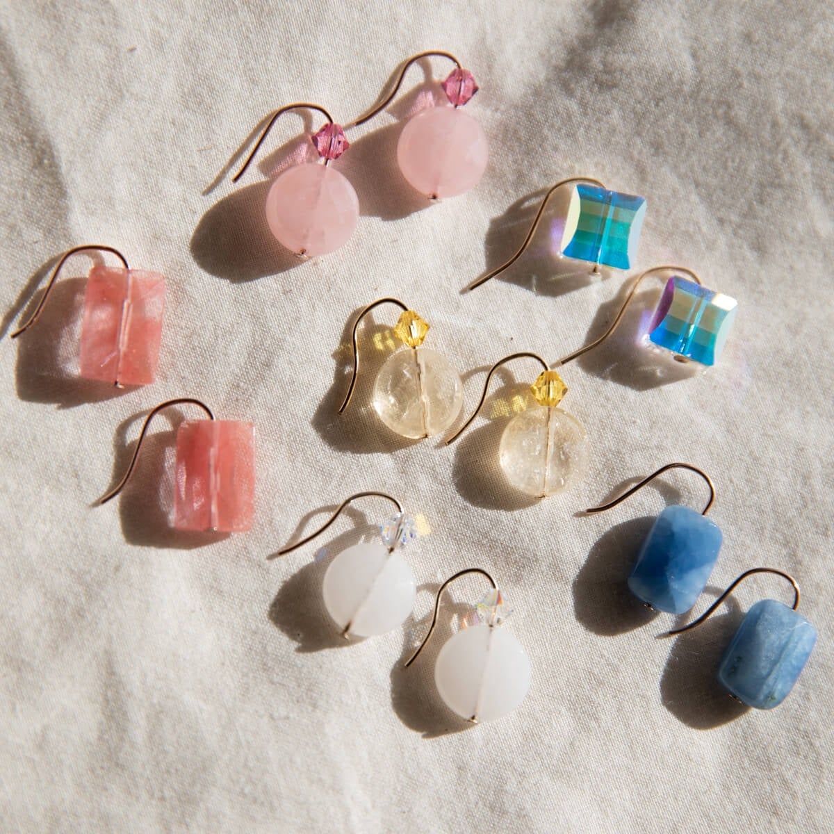 Natural Cherry Quartz Gemstone Stud Earrings for Women - Elegant Healing Crystal Jewelry for Daily Wear & Special Occasions