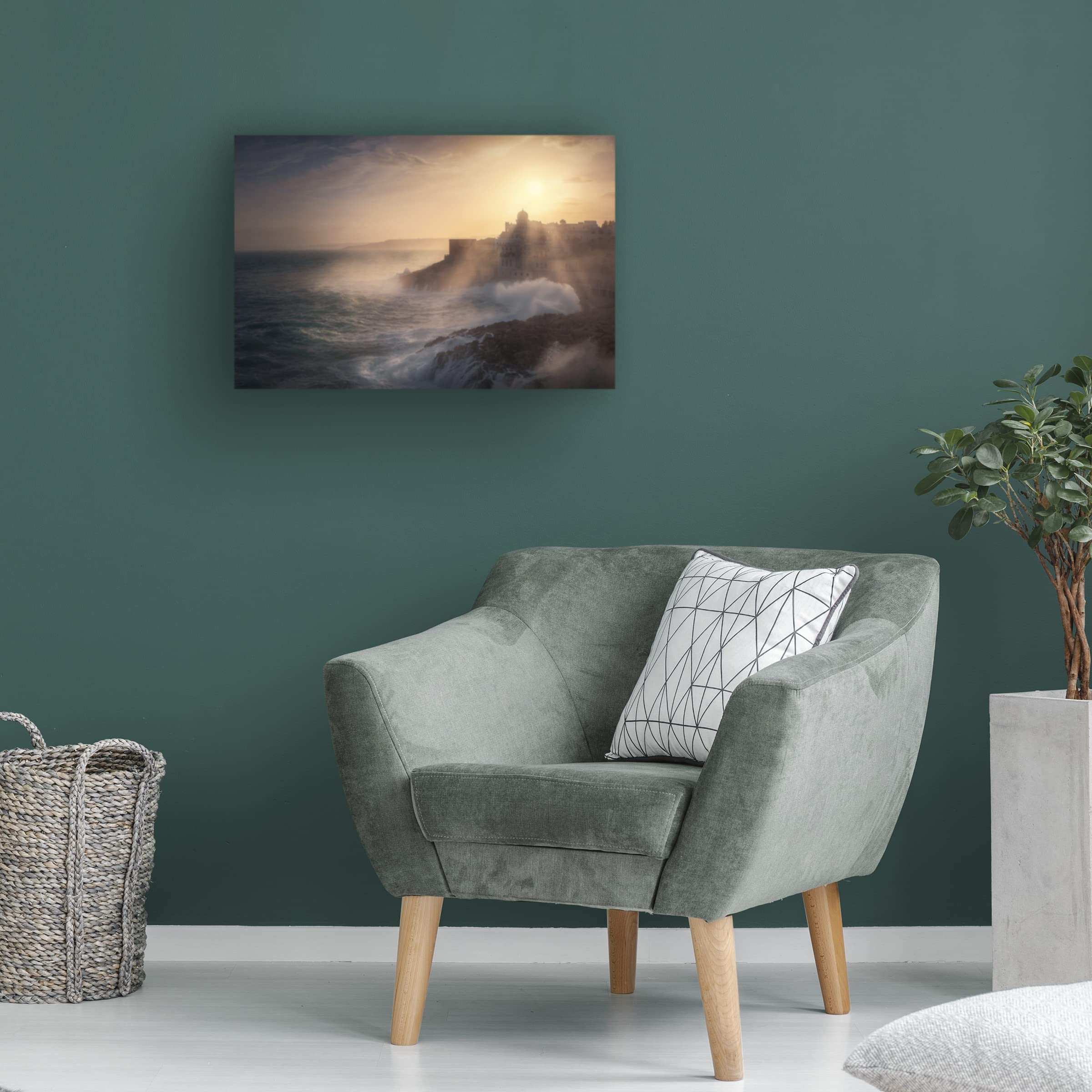 Trademark Fine Art 'Perfect Storm' Canvas Wall Art by Pierandrea Folle - Stunning Ocean Wave Painting for Living Room, Bedroom & Office Decor