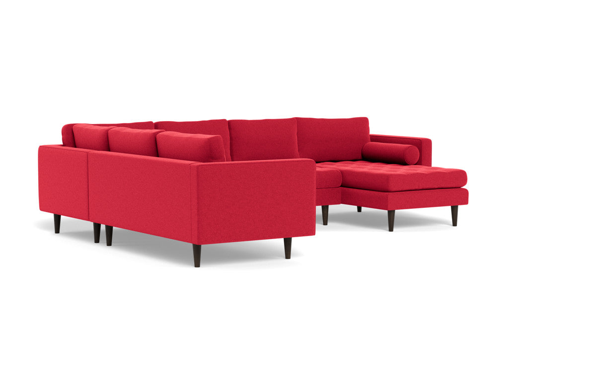 Ladybird 133 Corner Sectional Sofa with Right Chaise Lounge - Modern L-Shaped Couch for Living Room, Family Room & Home Theater
