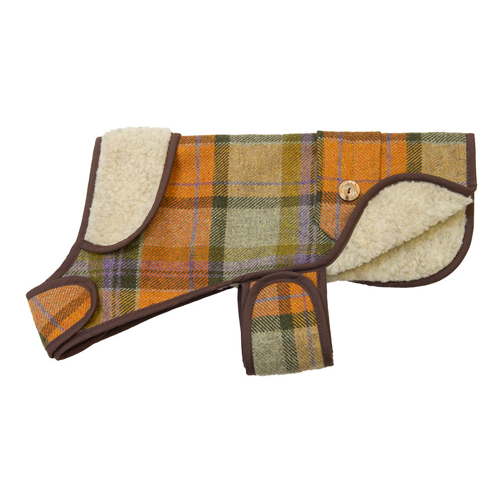 EARTHBOUND English Tweed Sherpa Dog Coat - Warm Winter Jacket for Small Medium Large Dogs - Perfect for Cold Weather Walks & Outdoor Adventures
