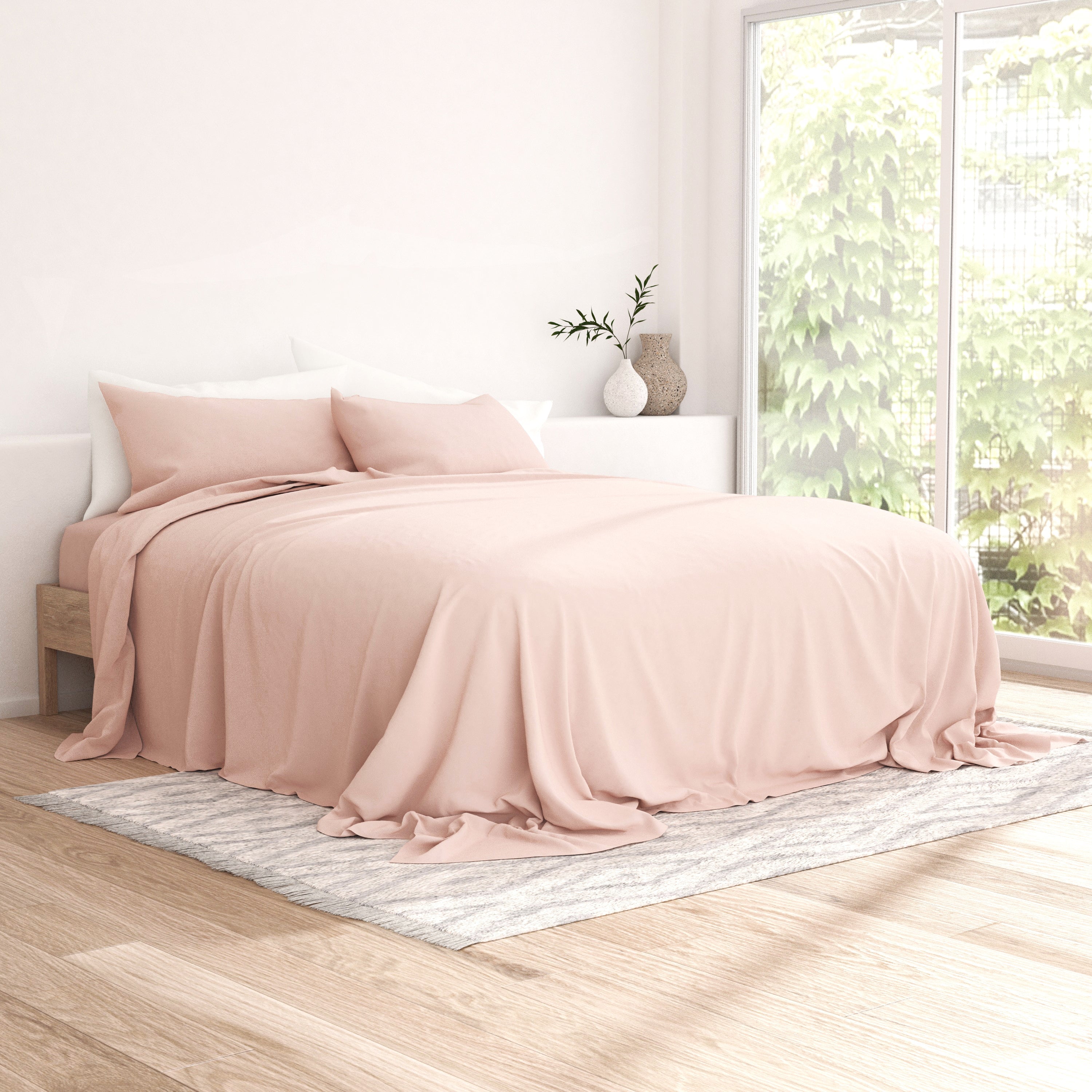 4 Piece Flannel Sheet Set - Soft & Cozy Queen Size Bed Sheets for Winter - Perfect for Cold Weather, Guest Rooms & Cozy Nights