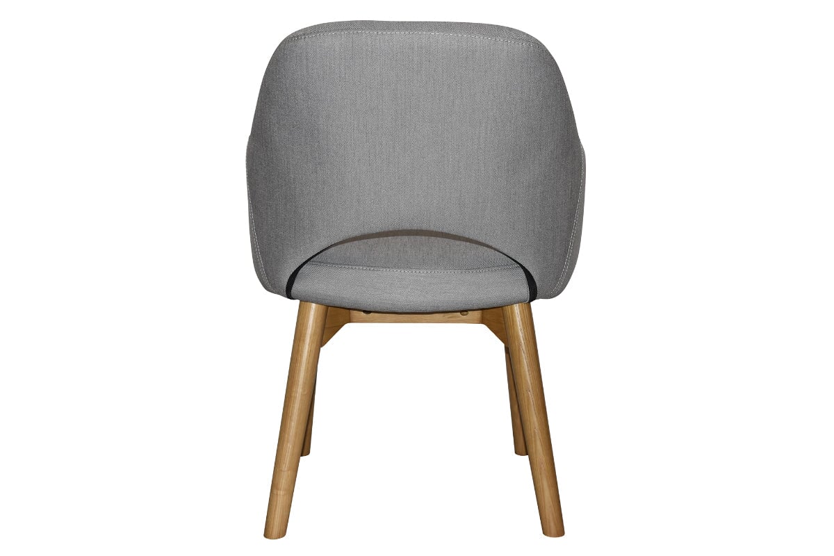 EZ Hospitality Cairo Indoor Armchair with Light Oak Timber Base - 4-Leg Modern Dining Chair for Living Room, Bedroom & Office