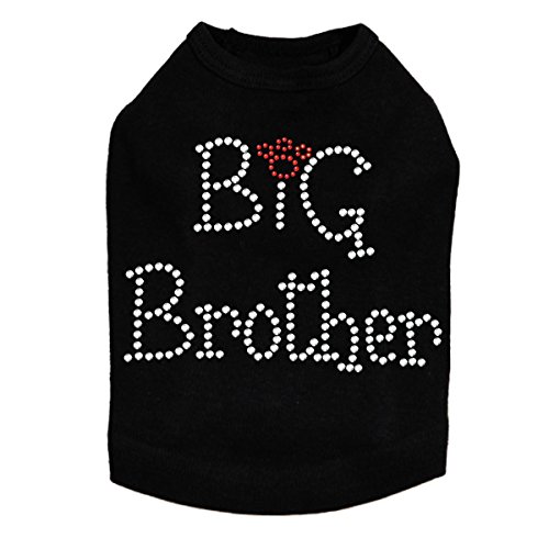 Big Brother Dog Shirt for Small Dogs - Black Pet T-Shirt | Comfortable & Stylish Dog Clothing for Daily Walks, Playtime & Photo Shoots