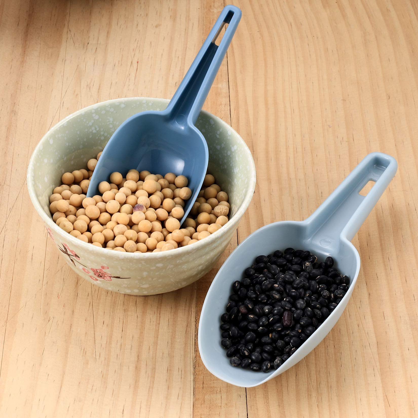 Plastic Ice Scoop Set - Multi-Purpose Scooper for Ice, Pet Food, Flour, Powder, Candy & Coffee Beans | Ideal for Kitchen, Baking, Pet Feeding & Canister Storage