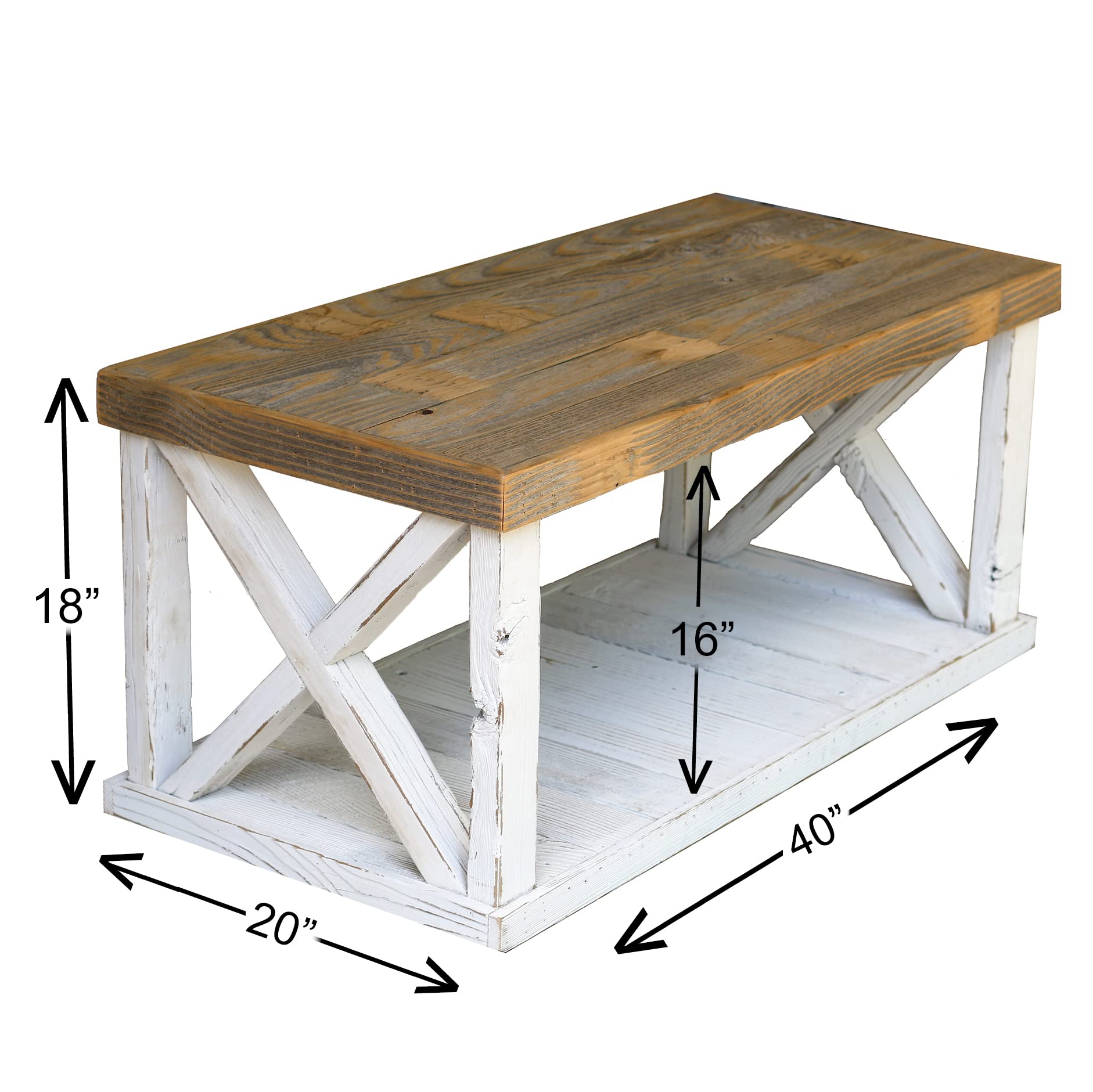 Doug and Cristy Designs White X-Leg Coffee Table - Modern Living Room Furniture for Small Spaces | Perfect for Apartments, Studios & Cozy Homes