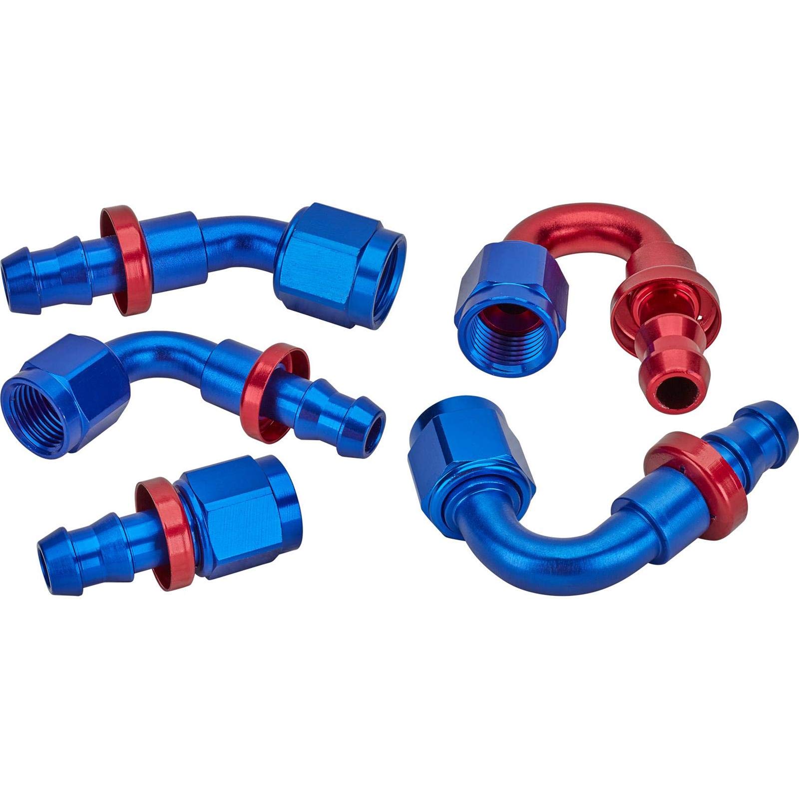 Aluminum Push-On Hose Socketless Fitting 90 Degree AN10 - High Pressure Fuel & Oil Line Connector for Automotive, Marine & Industrial Applications