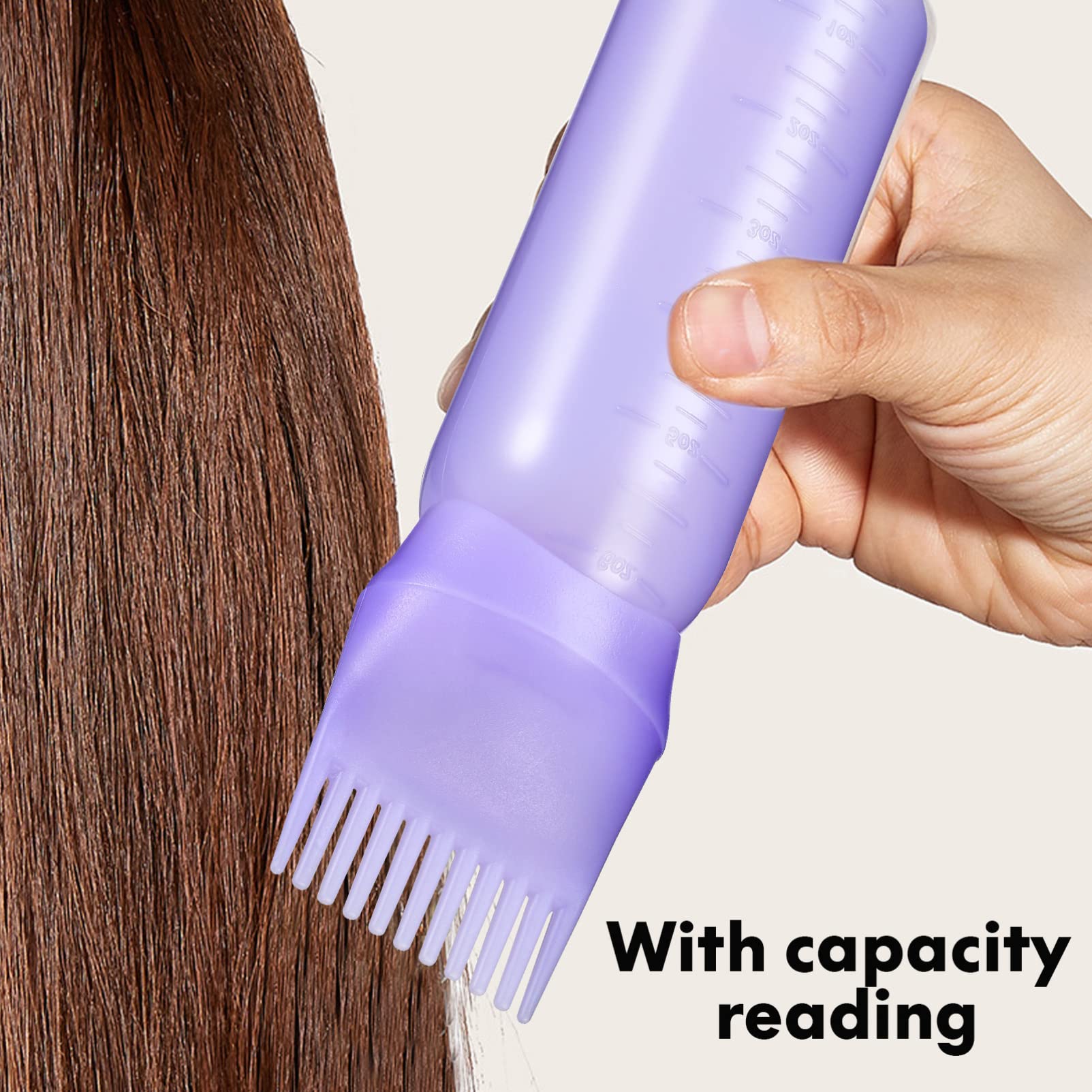 4 Pack Root Comb Applicator Bottles for Hair Oil & Color - Salon Quality Hair Styling Tools with Built-in Comb | Perfect for Professional Salon Use & At-Home Hair Treatments