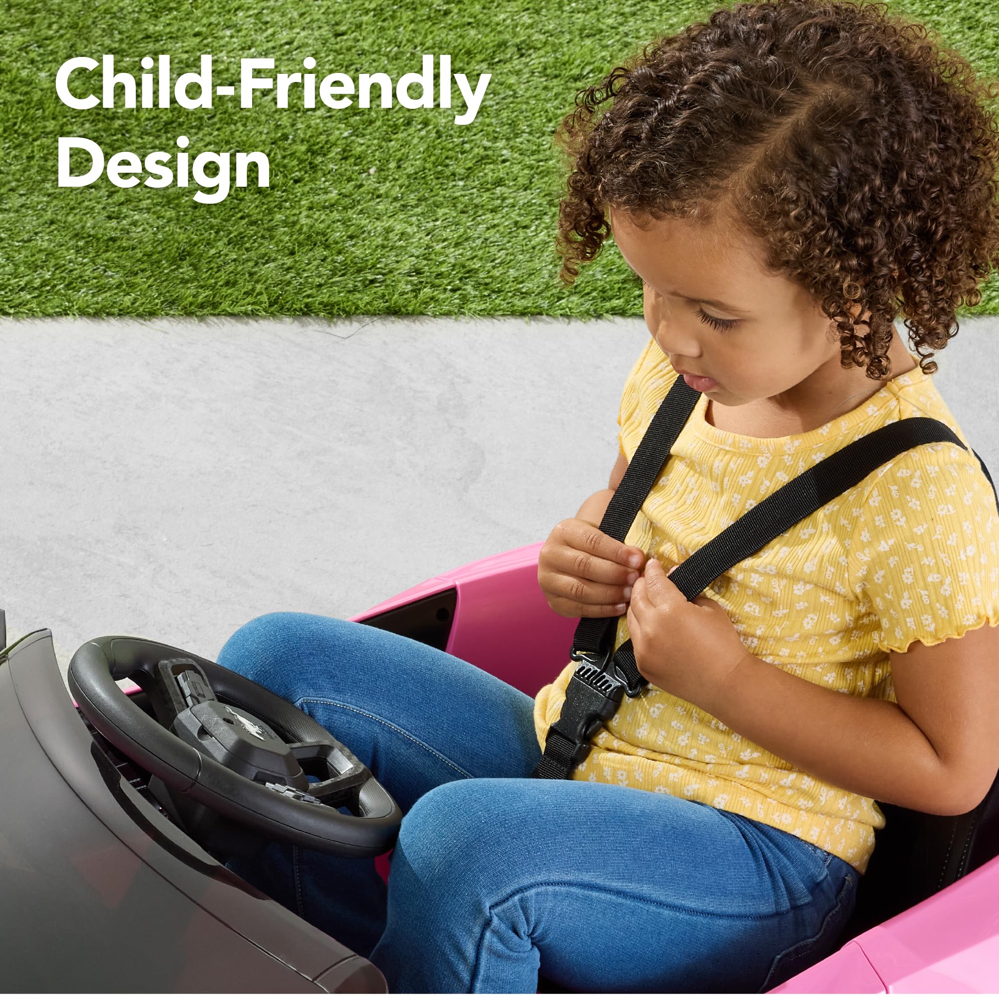 Best Choice Products 12V Electric Ride-On Car for Kids - Officially Licensed Ford Mustang with Parent Remote Control, LED Lights, 2 Speed Modes & Bluetooth - Pink | Perfect for Birthday Gifts, Outdoor Play & Pretend Driving Fun