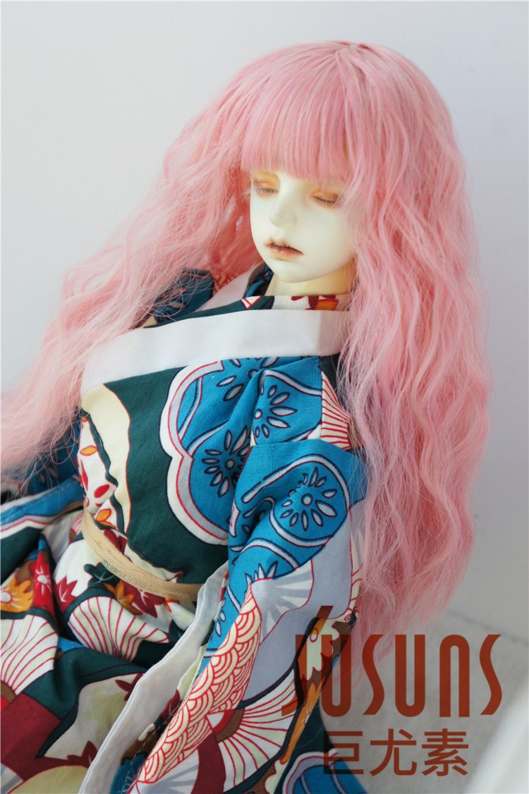Pink Soft Sobazu Doll Wigs 8-9inch for BJD & Resin Dolls - Party & Cosplay
