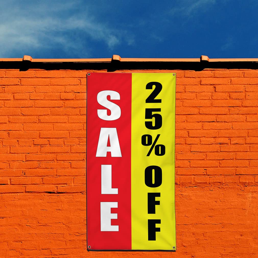 High-Quality Vertical Vinyl Banner - 144x60 Inches with 10 Grommets | Weatherproof & Durable for Outdoor Business, Industrial & Yard Signs | Multiple Sizes Available | 25% Discount Promotion | Perfect for Storefronts, Events, Construction Sites & Advertising