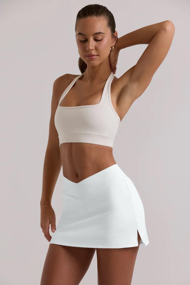 OQQ Women's 2-Piece Yoga Skirt Set - Stretchy High Waist Mini Skirts for Casual Wear & Workout | Perfect for Yoga, Gym, Running and Daily Fashion Outfits