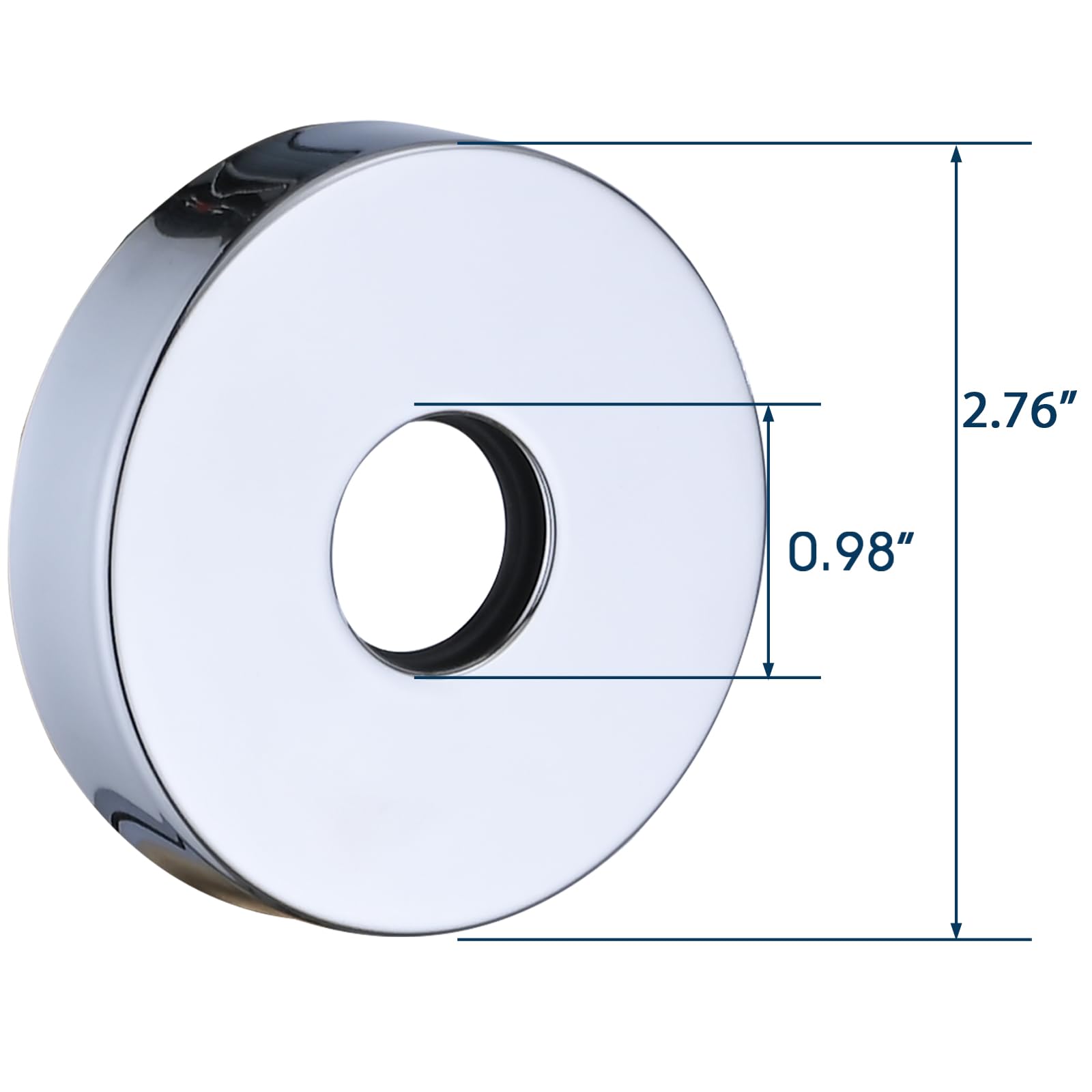Chrome Shower Arm Flange & Stabilizer Bracket Set with Cover Plate - Secure Shower Pipe Installation for Bathroom & Home Renovation