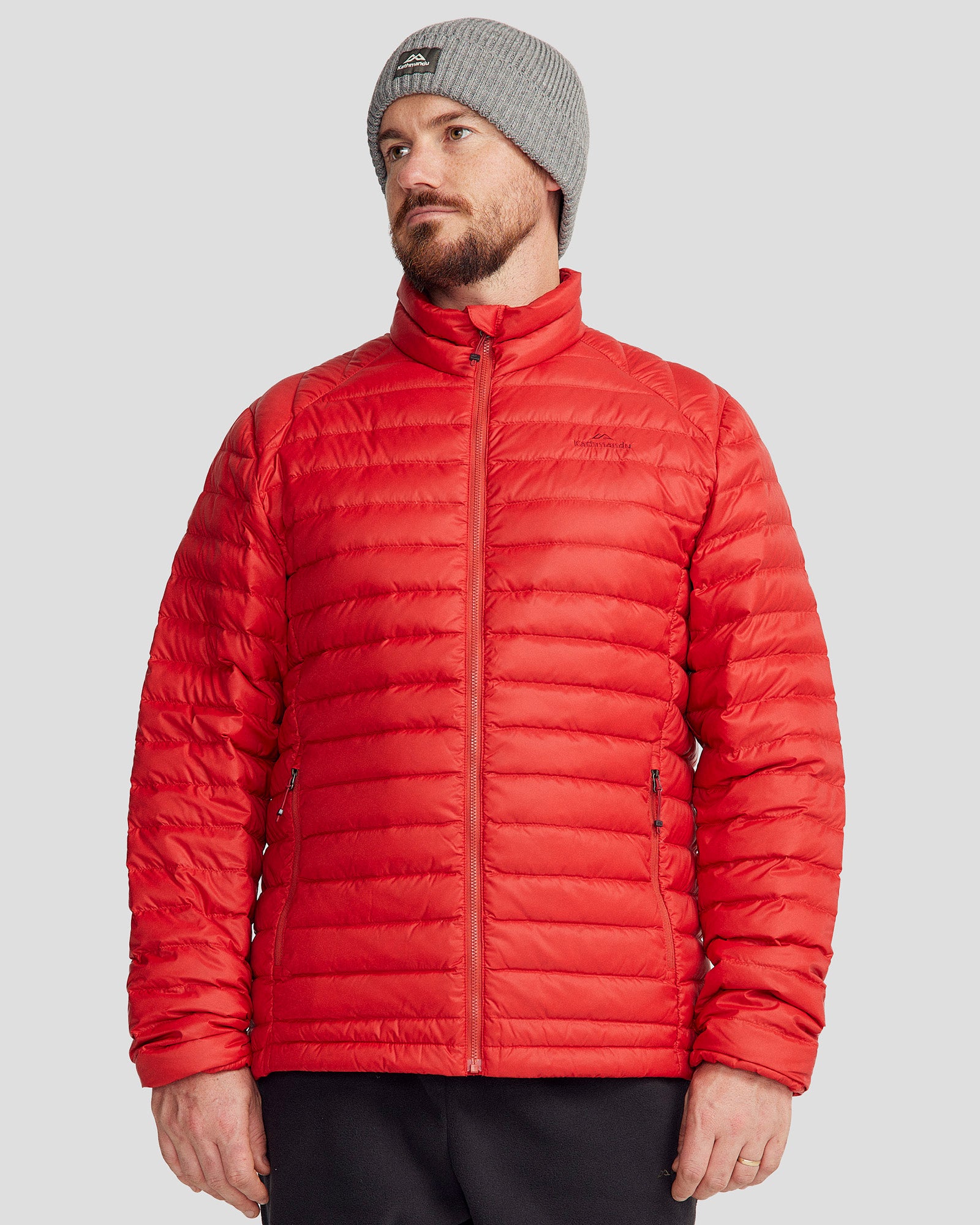 Men's Heli Down Jacket V4 - Lightweight Winter Coat with Spicy Chili Pepper Color - Perfect for Skiing, Hiking & Cold Weather Outdoor Activities