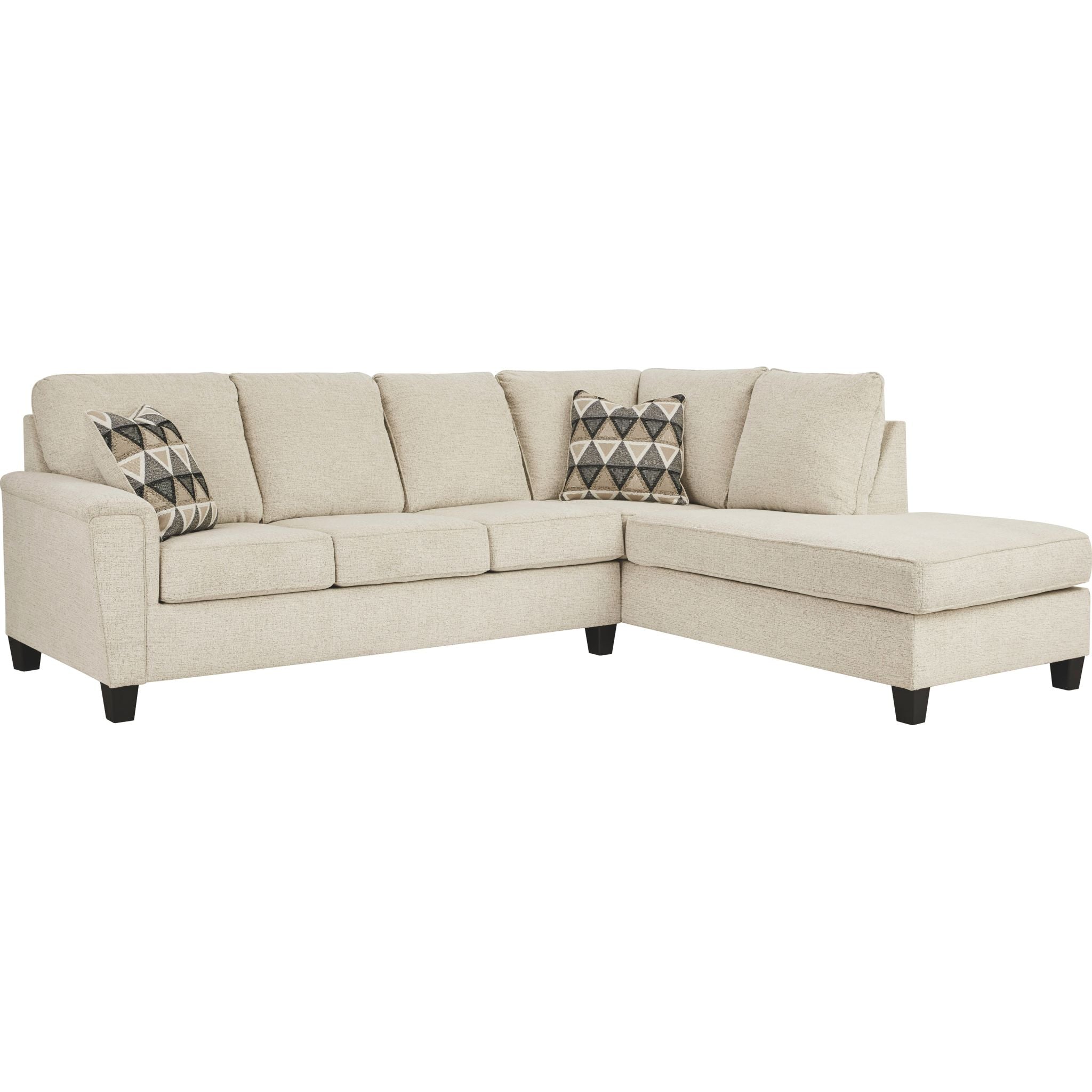 Abinger 2-Piece Sectional Sofa with Chaise Lounge - Modern L-Shaped Living Room Couch for Small Spaces, Apartment & Family Room Furniture