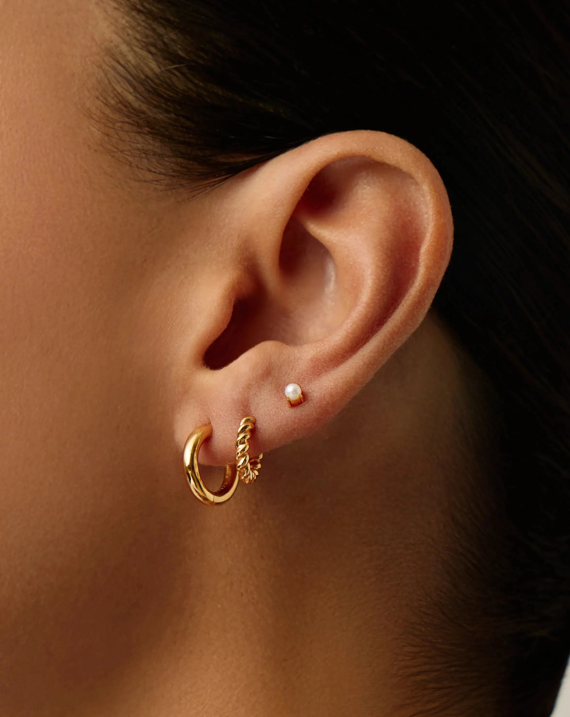 Classic Pearl Stud Earrings for Women - 18k Gold Vermeil & Genuine Pearl Jewelry - Perfect for Weddings, Parties & Everyday Elegance