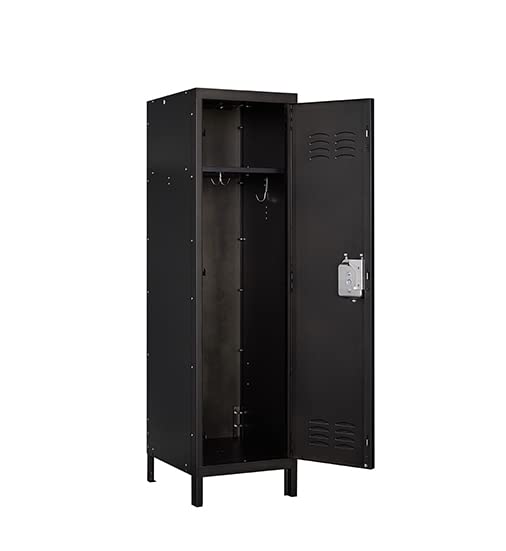 STANI Metal Locker Cabinet - Heavy Duty Steel Storage Organizer with Lockable Doors & Adjustable Shelves for Home Office, Gym, School - Perfect for File Storage, Coat Hanging & Equipment Organization