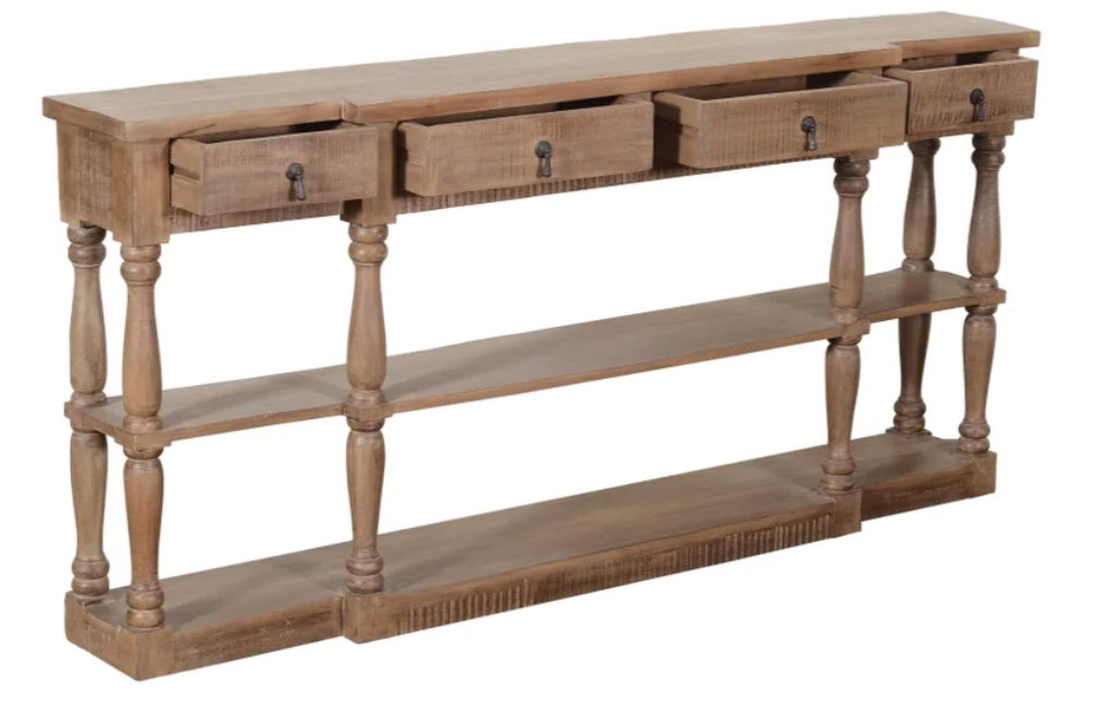 Weston Console Table - Modern Wooden Entryway Table with Storage Shelf | Perfect for Living Room, Hallway, or Bedroom Furniture