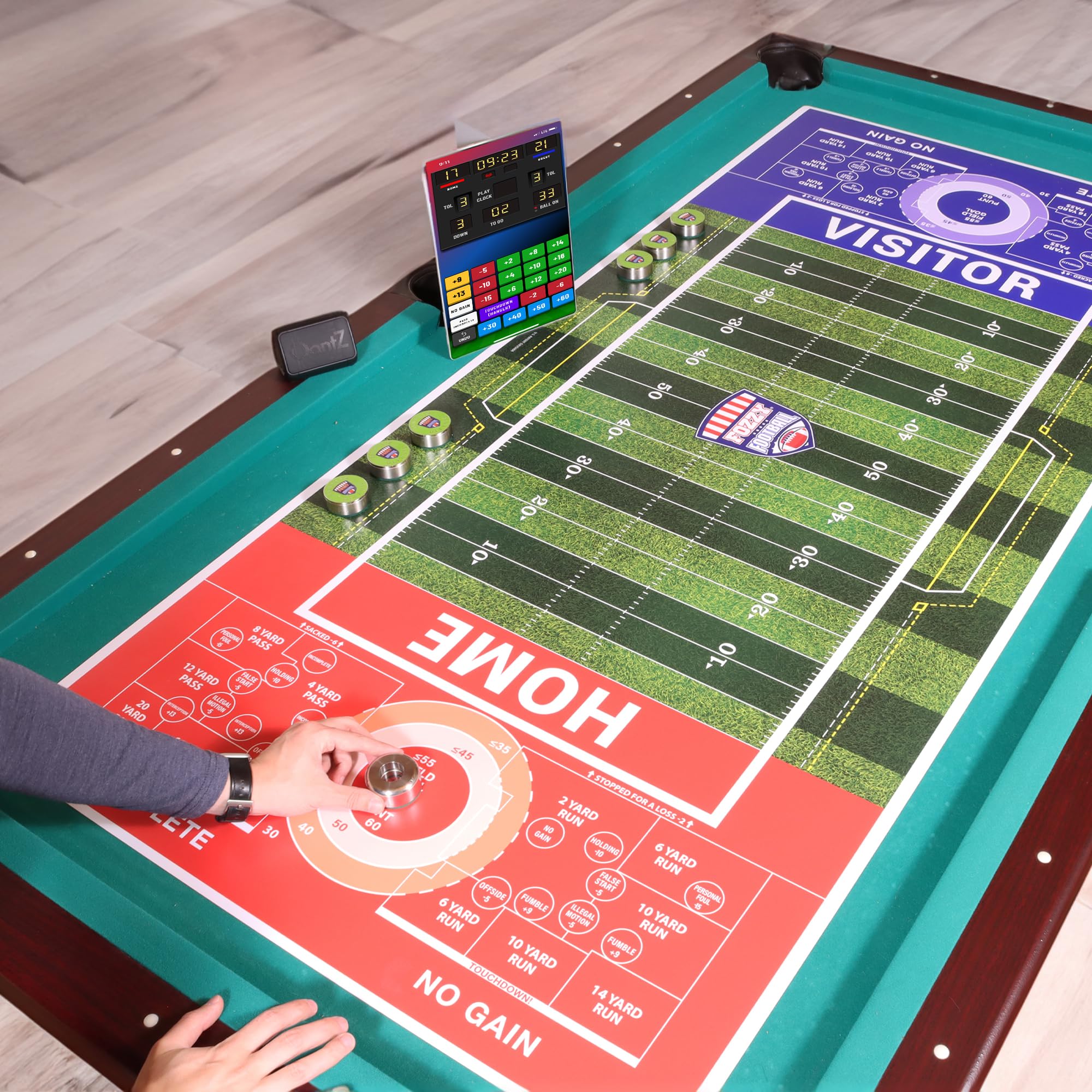 Large Football Game Set - American Rules Shuffleboard Style Tabletop Game for Man Cave, Game Room, Kitchen & Dining Table | Perfect for Parties, Family Gatherings & Sports Fans