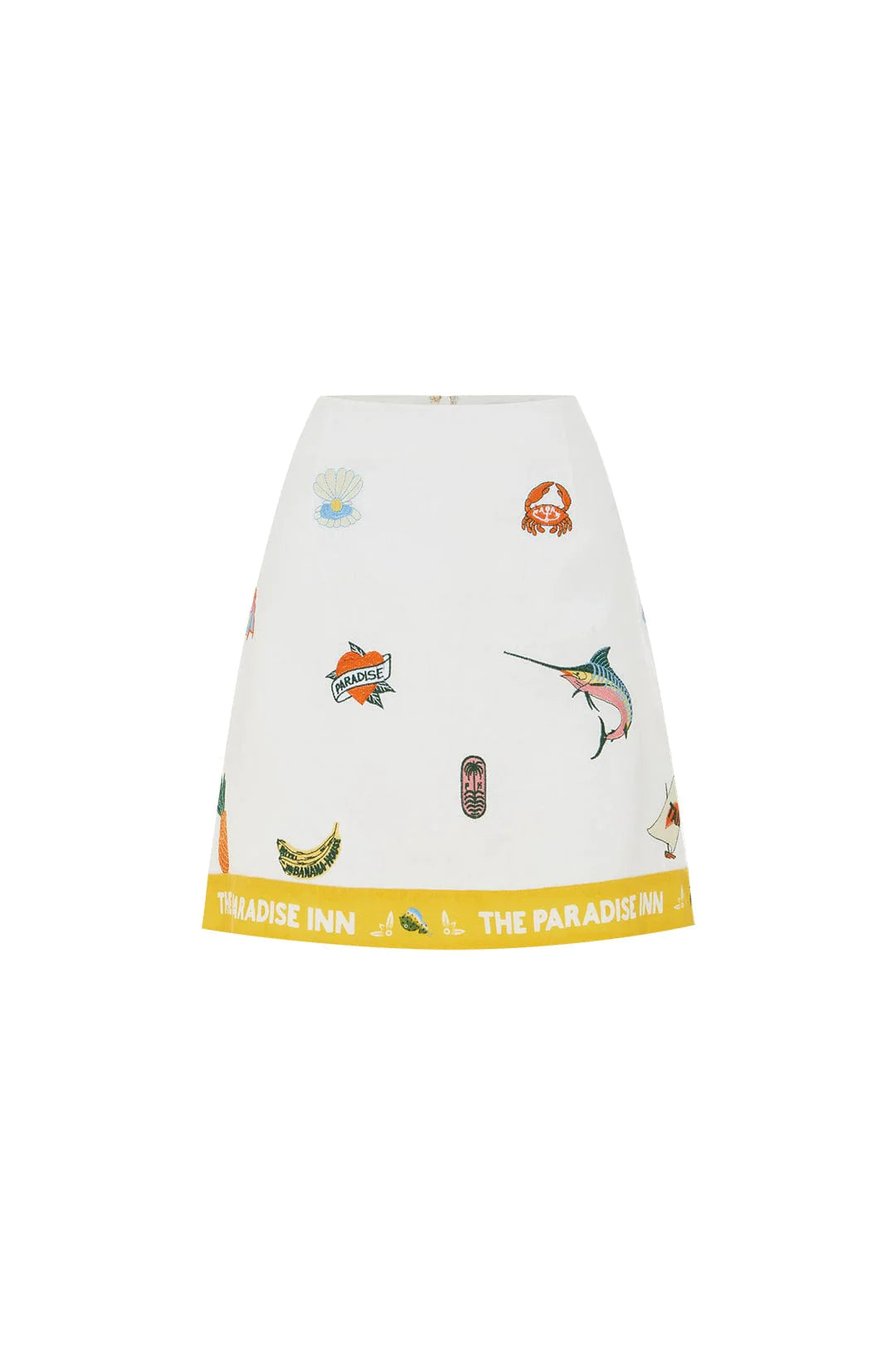 Blue Marlin Embroidered Skirt - Floral Summer Skirt for Women, Boho Beach Skirt, Casual Maxi Skirt with Elastic Waist - Perfect for Vacations, Beach Outings & Summer Festivals