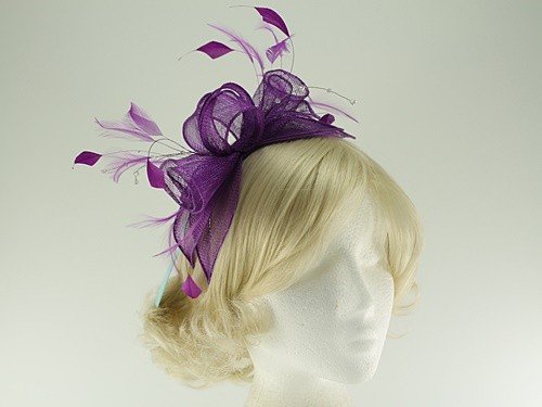 Max and Ellie Diamond Fascinator Headpiece & Matching Clutch Purse Set - Elegant Wedding, Bridal Shower, Tea Party, and Special Occasion Accessories (2-Piece Bundle)